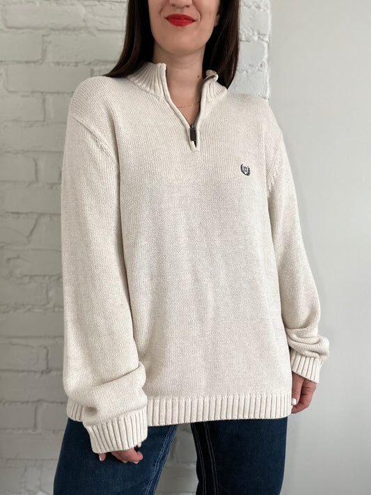 Oatmeal Chaps Quarter Zip - XL