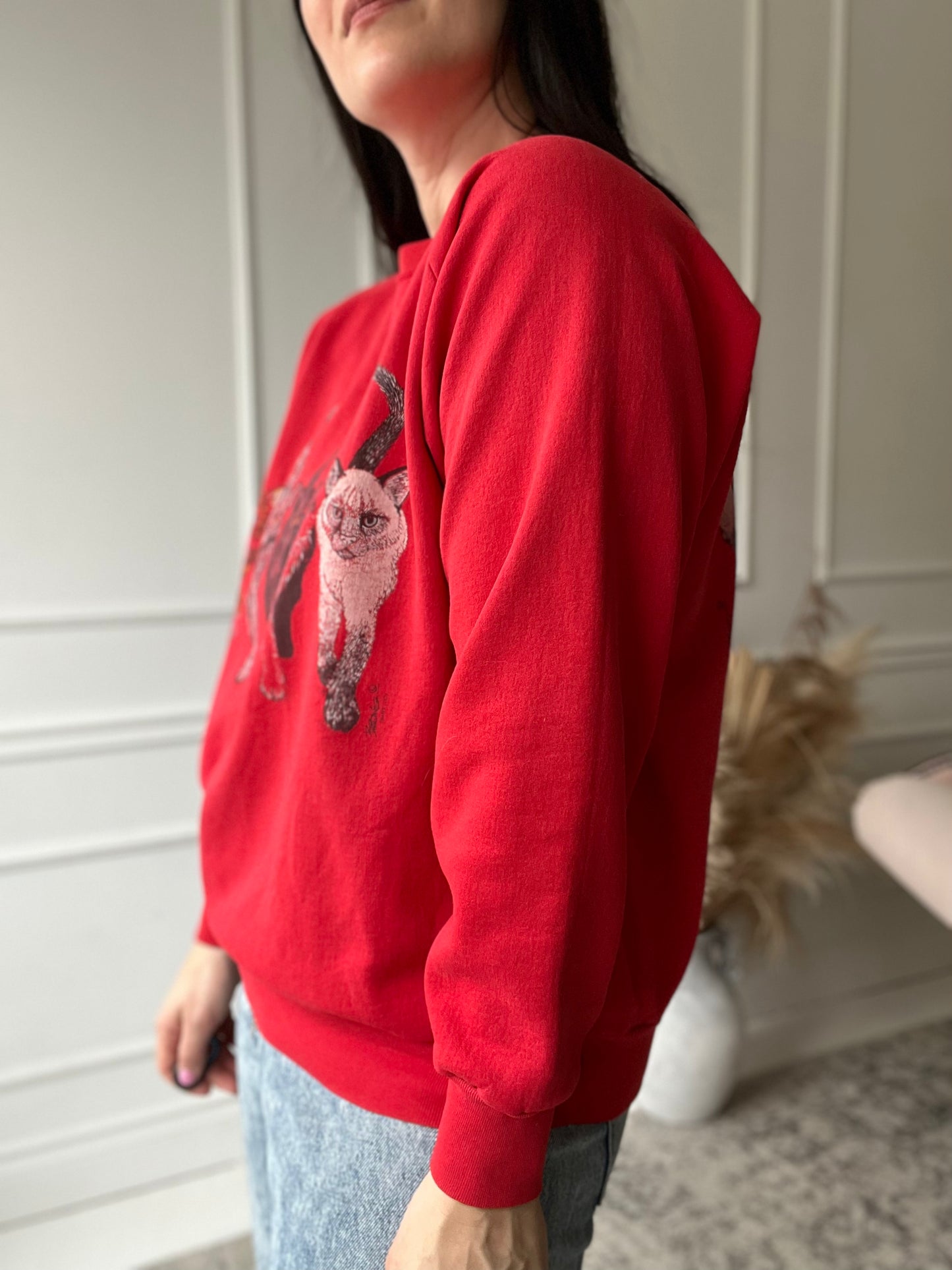 Vintage Cats Sweater  - Size S/M/L