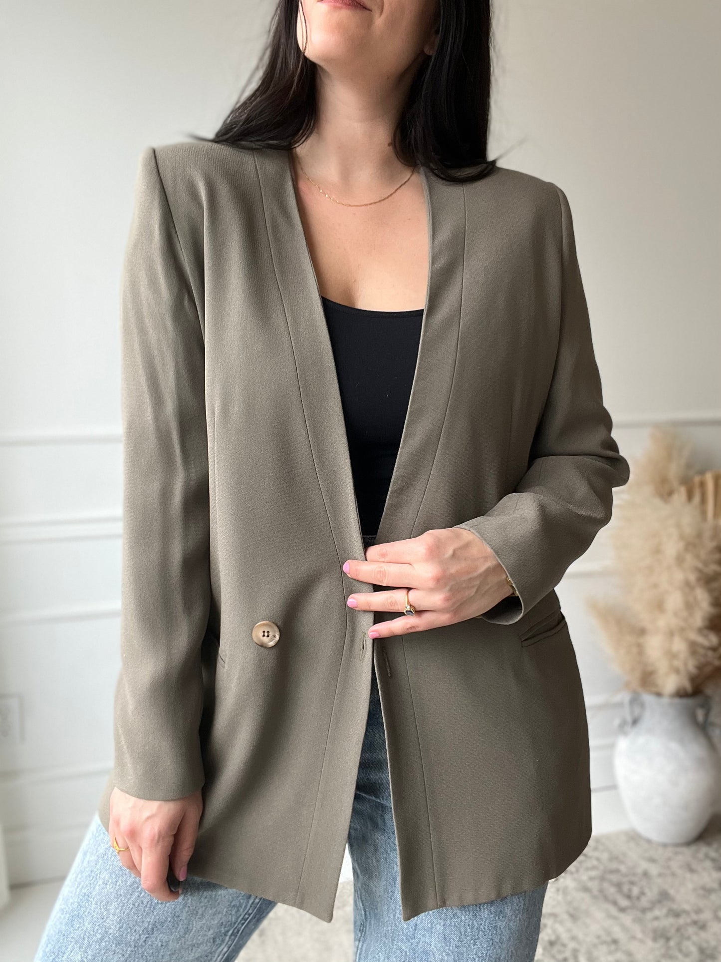 Olive Green Blazer - 12