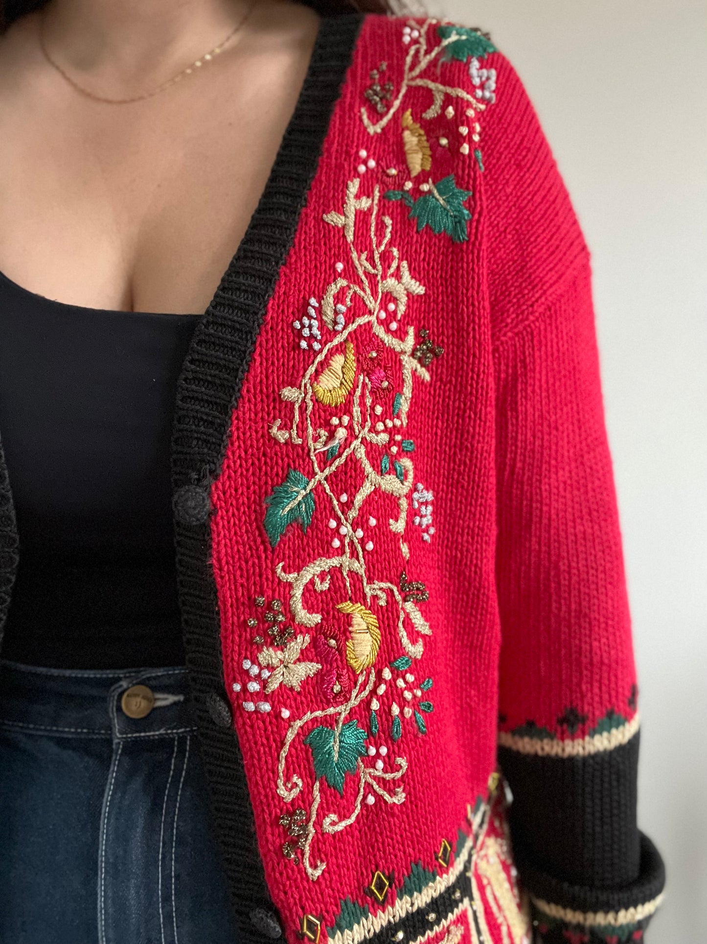 Striking Noel Knit Sweater - L