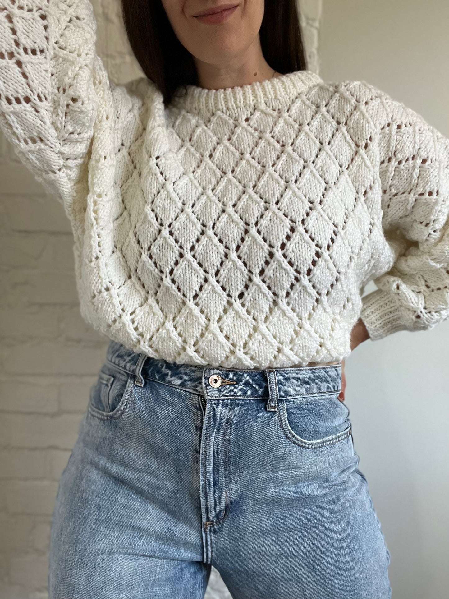 Chunky Neutral Knit Sweater - Size S-L