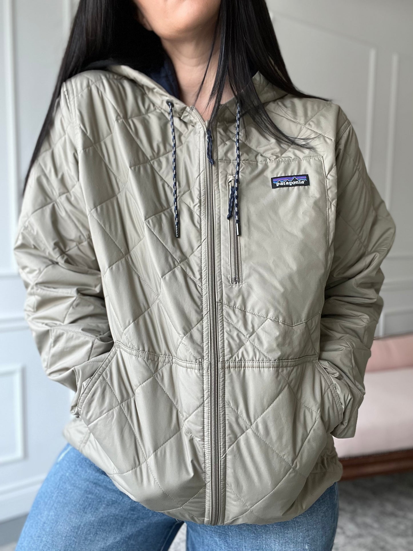 Patagonia Pistachio Diamond Quilted Jacket - L