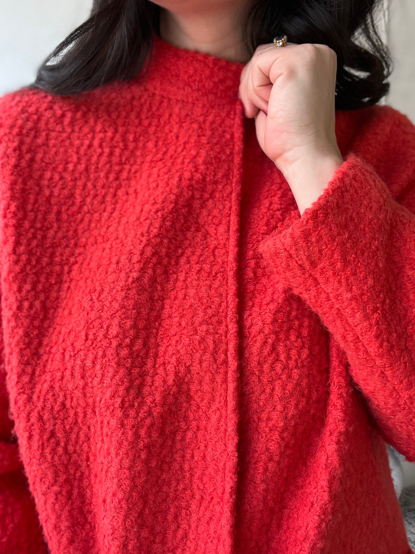 Cherry Red Texture Jacket - Size L/12