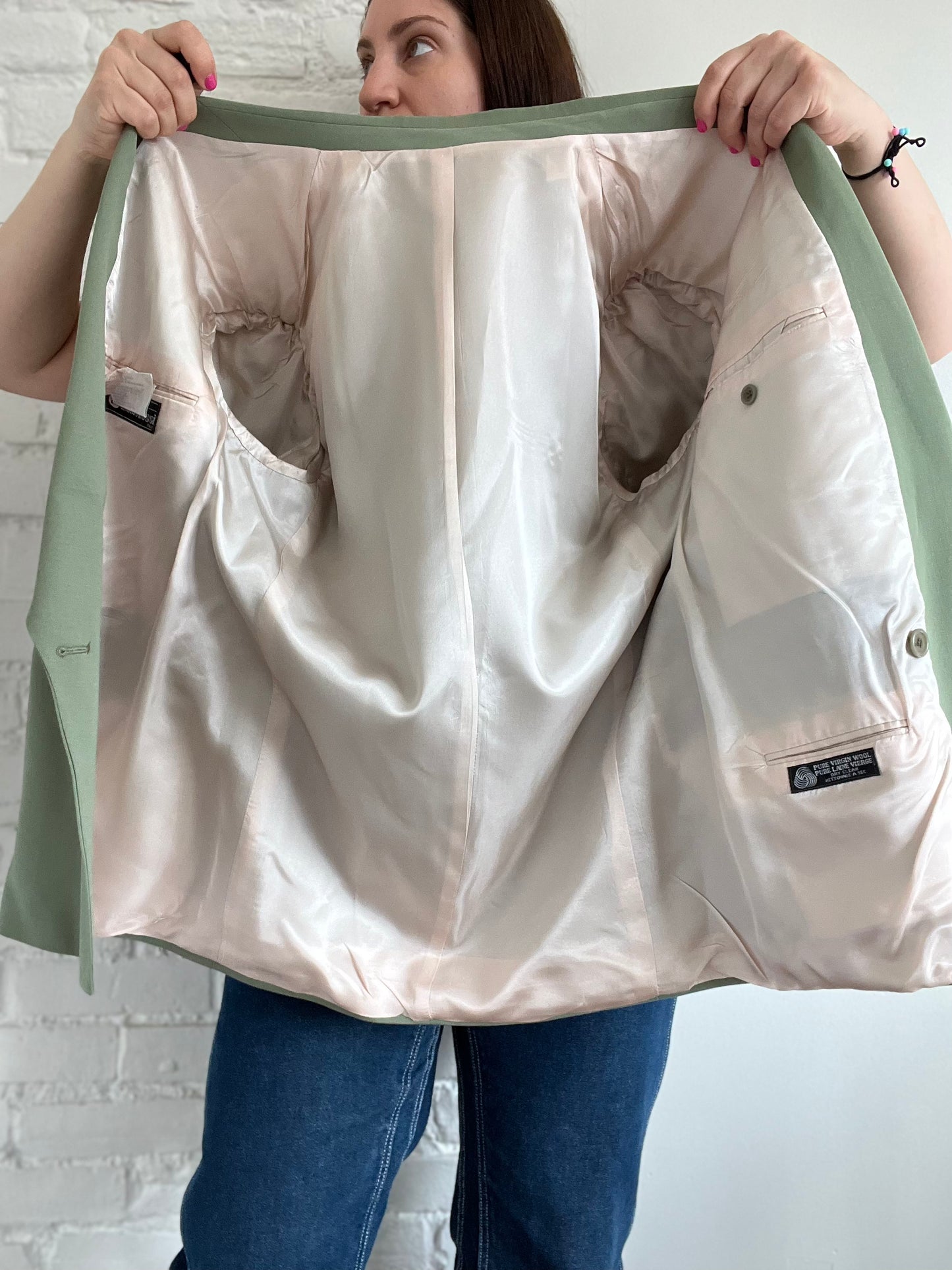 Sage Green Oversized Blazer - XL