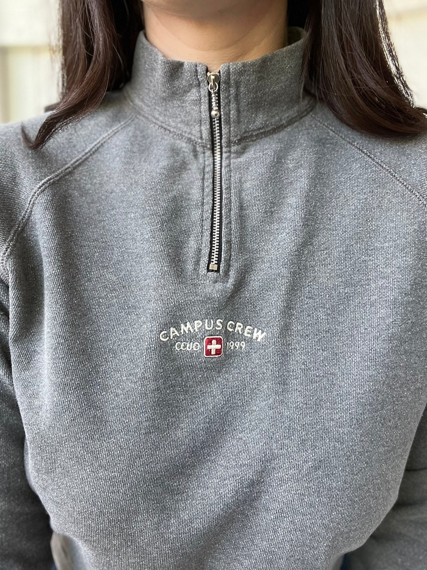 Campus Crew Crop Pullover - Size S