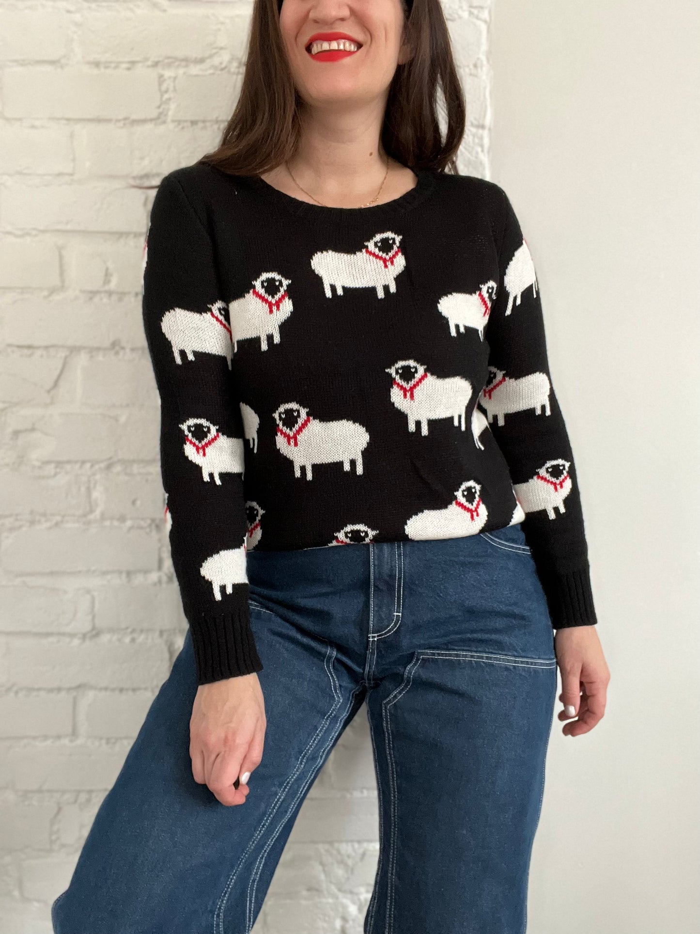 Sheep Knit Sweater - S/M