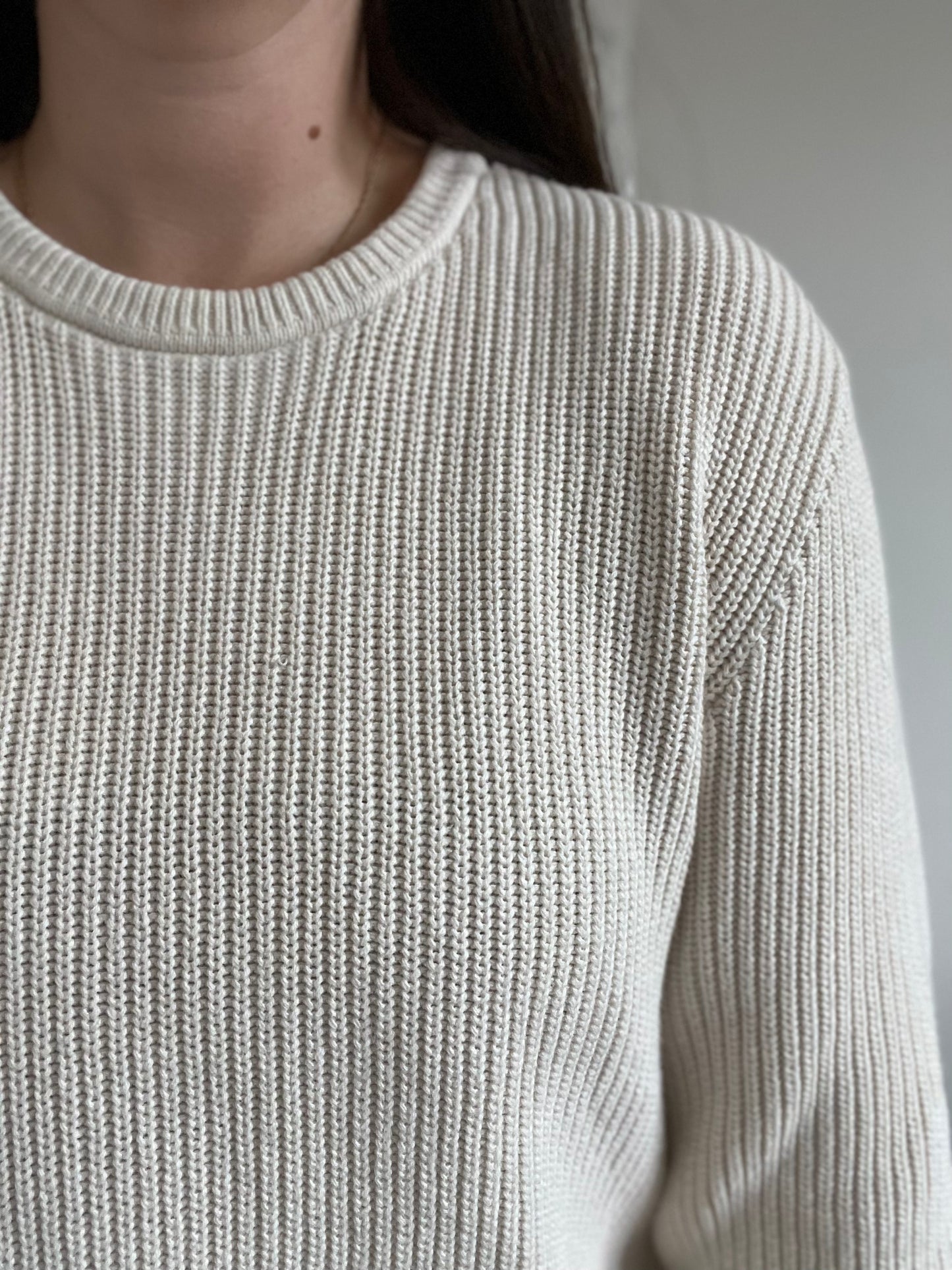 Chunky Oatmeal Knit Sweater - XL