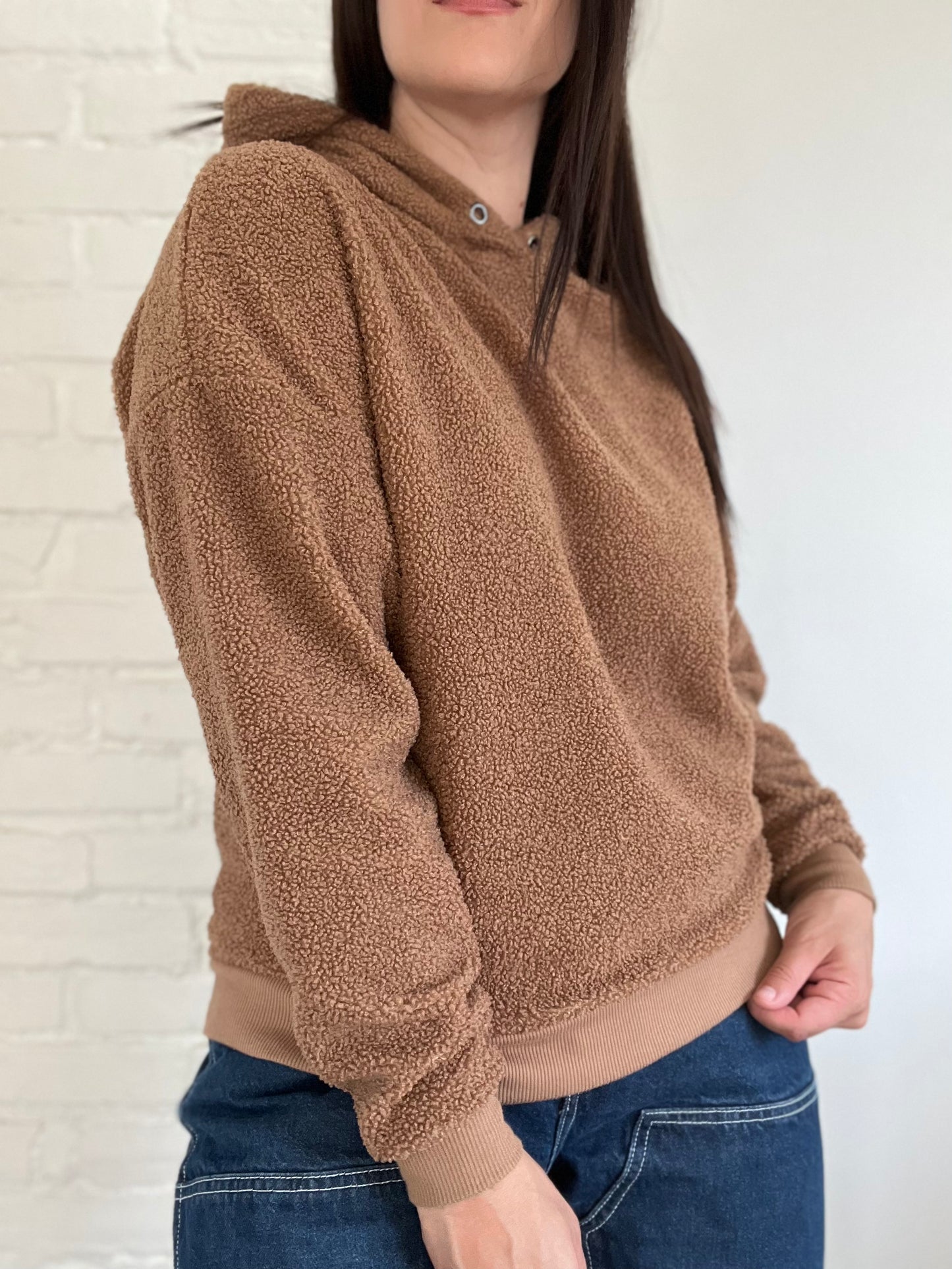 Teddy Caramel Hoodie - Size S/M