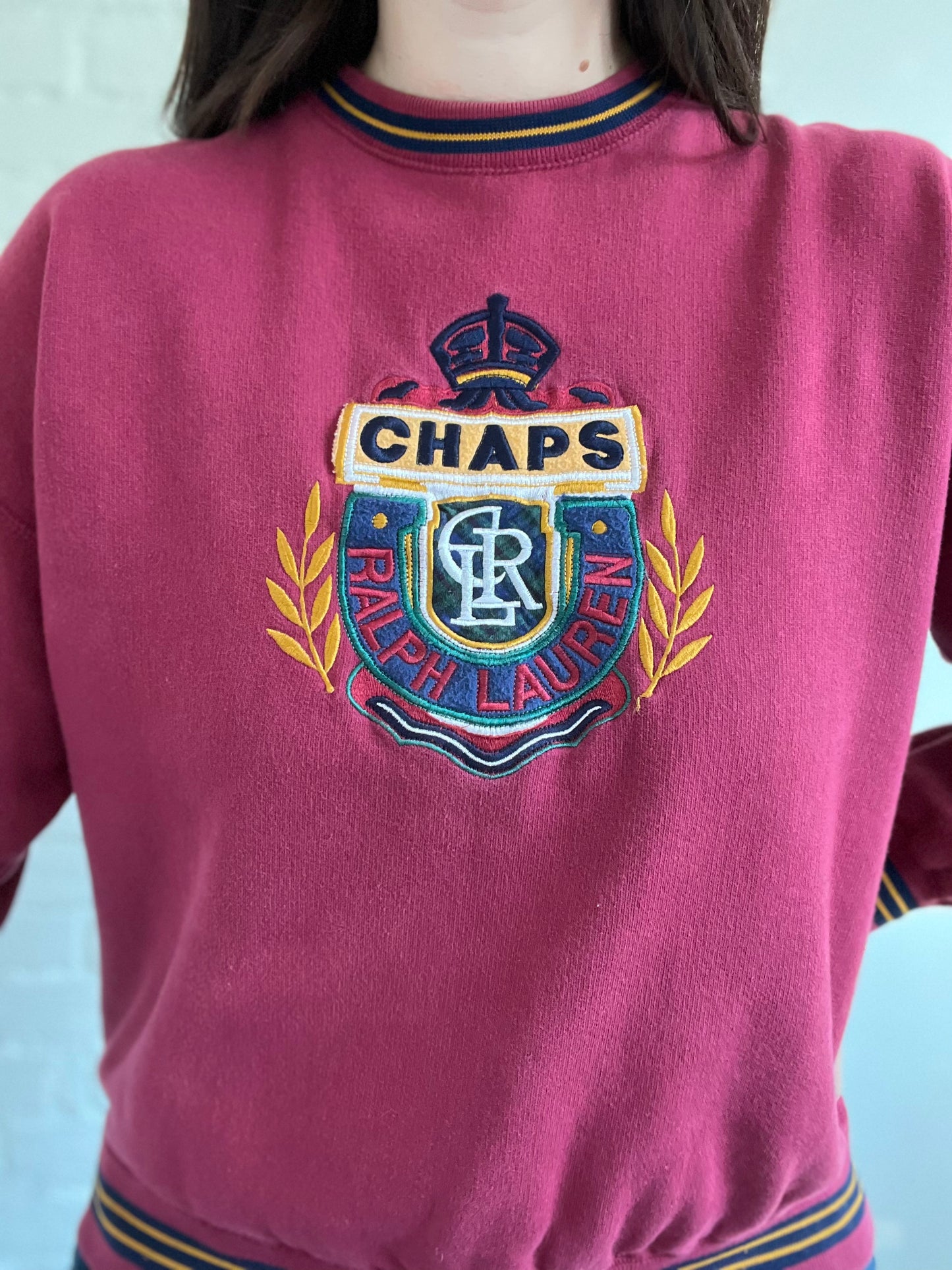 Ralph Lauren Chaps Emblem Sweater - Size S