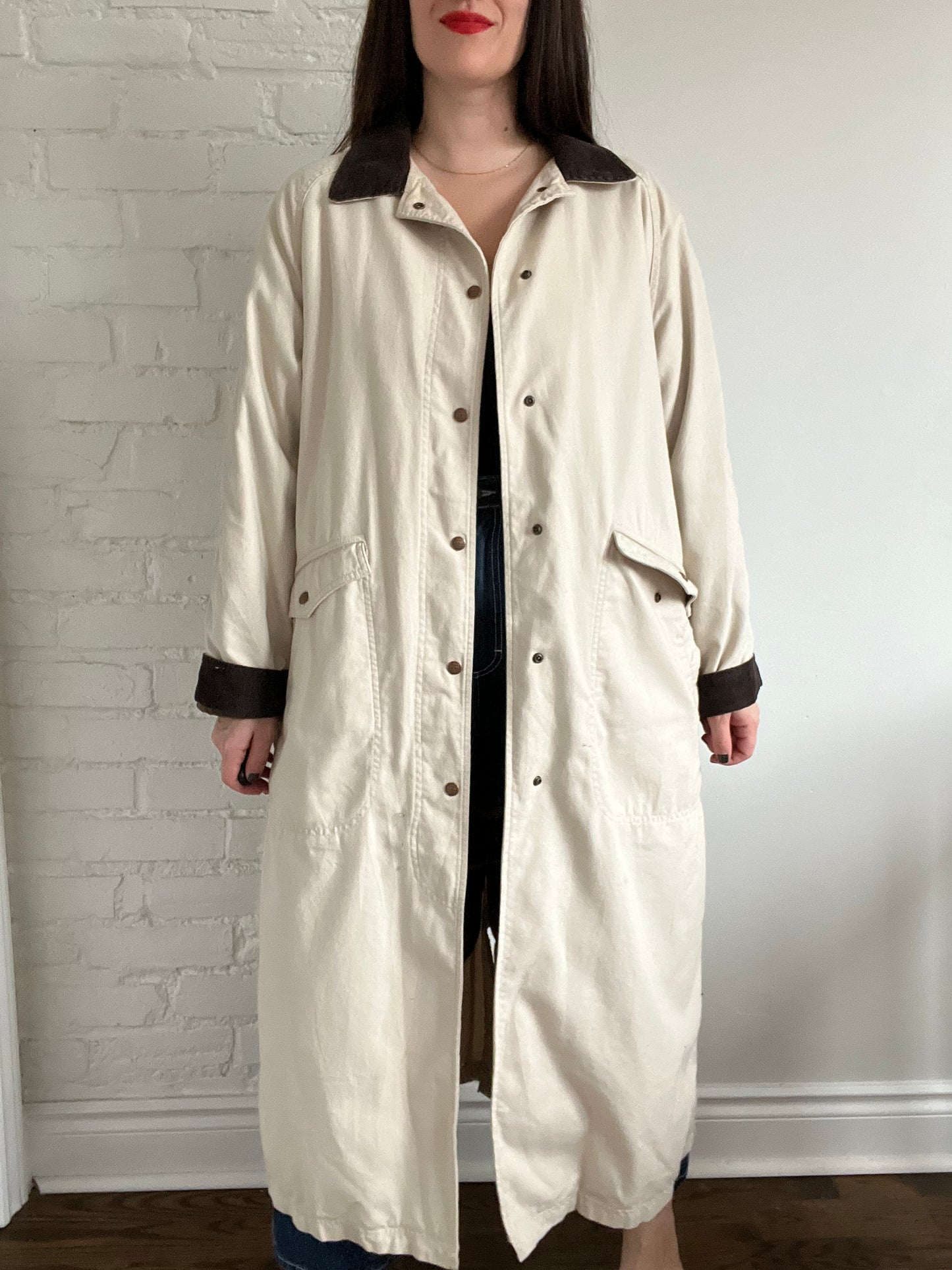 Vintage L.L.Bean Sherpa Lined Trench Coat - L
