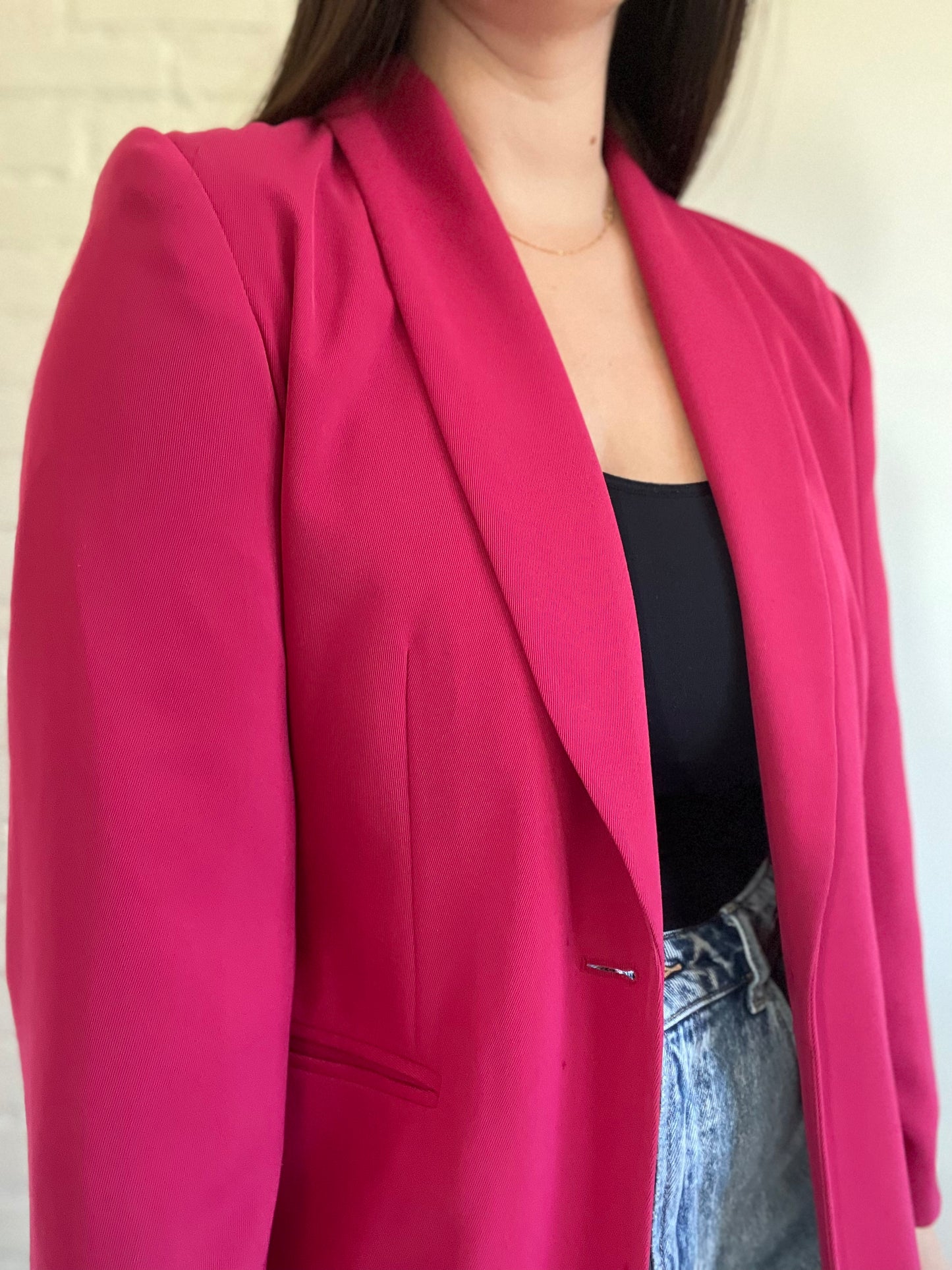 Relaxed Pink Blazer - Size L