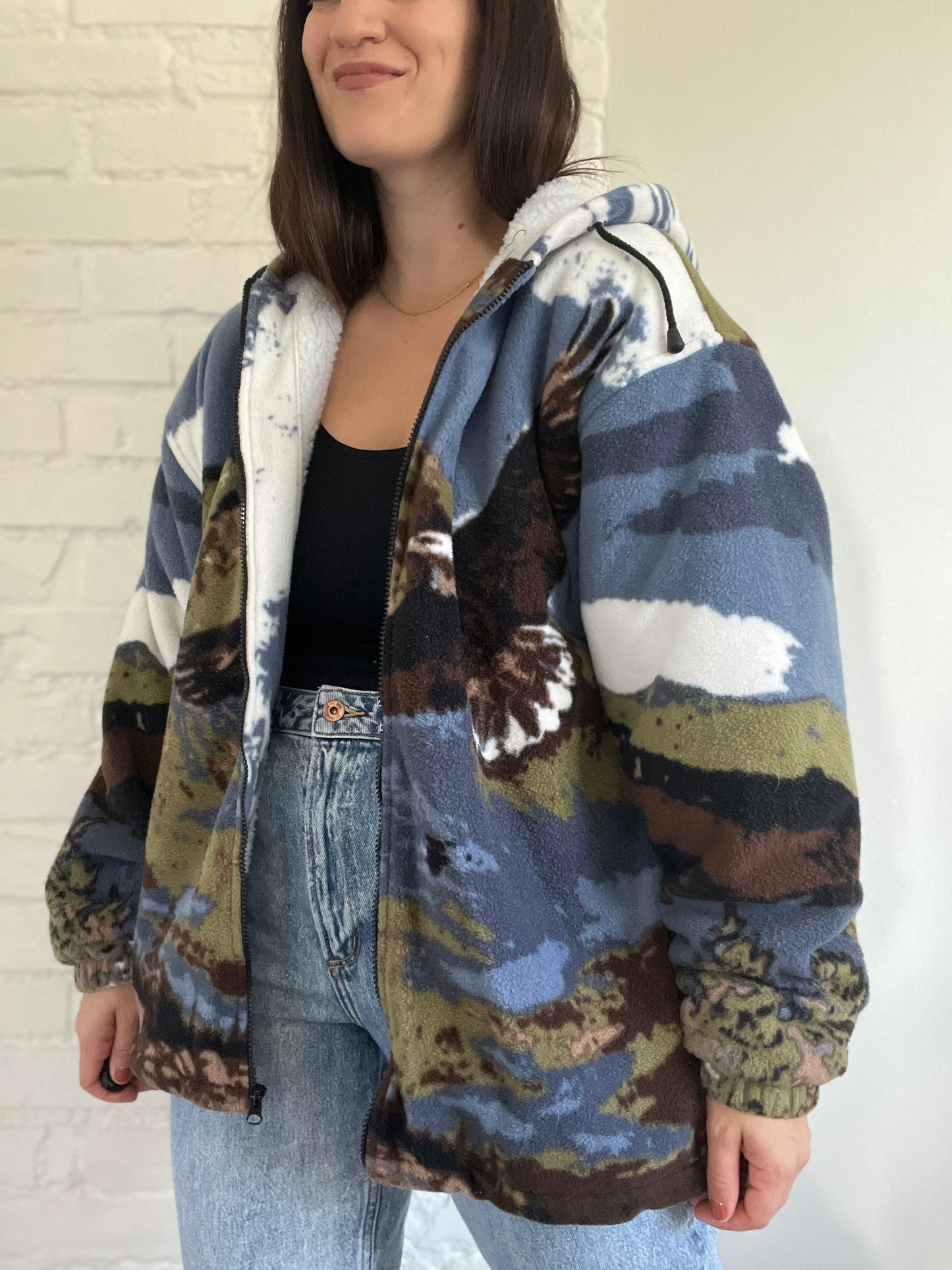 Bald Eagle Sherpa Puffer Fleece - XL/XXL