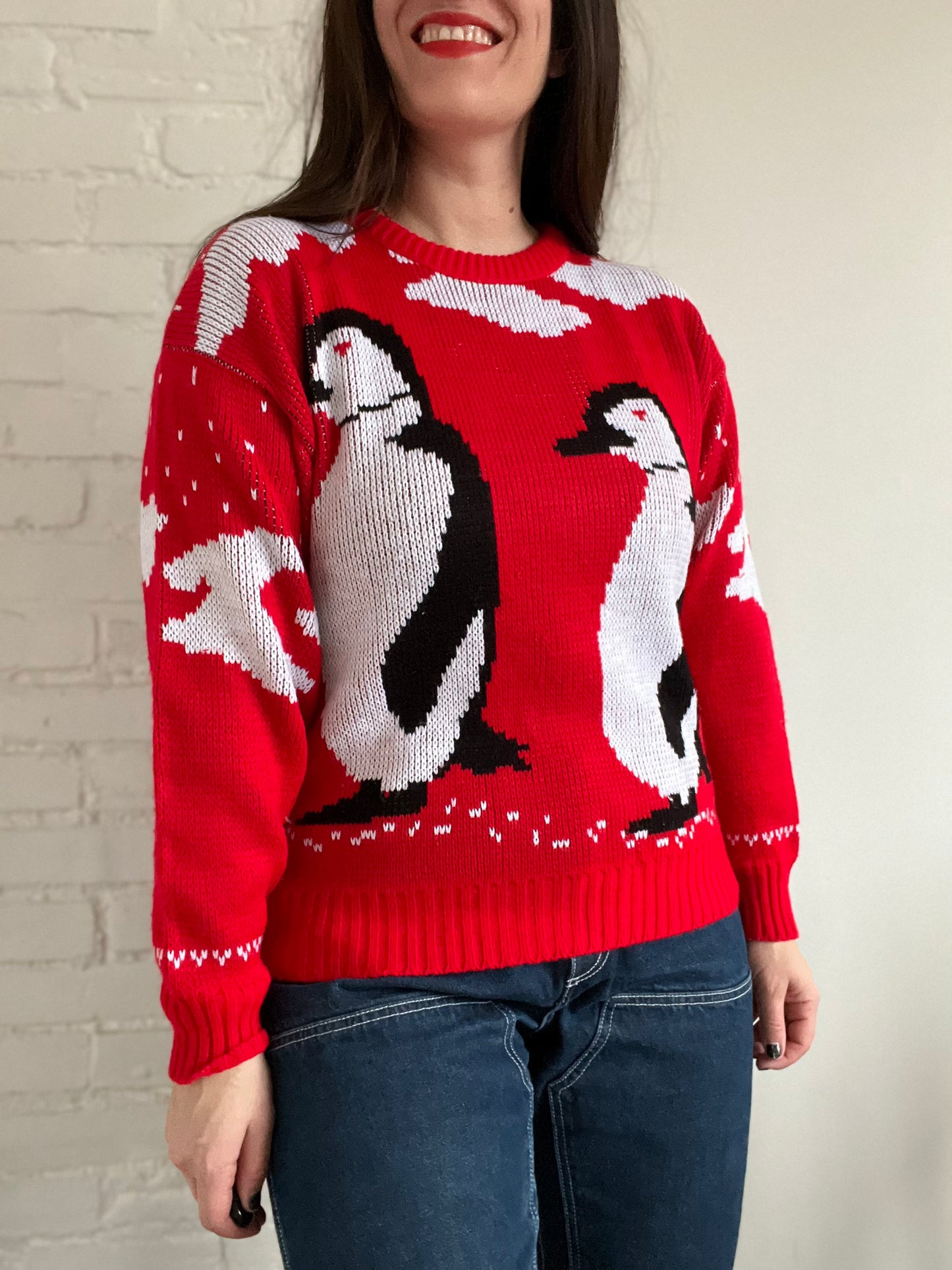 Penguins Knit Sweater - S/M