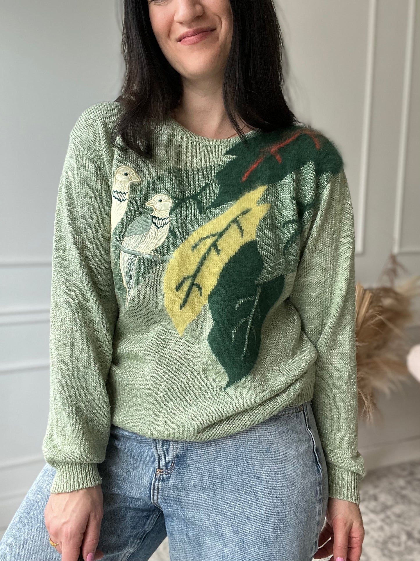 Sage Green Birds - Size L/XL