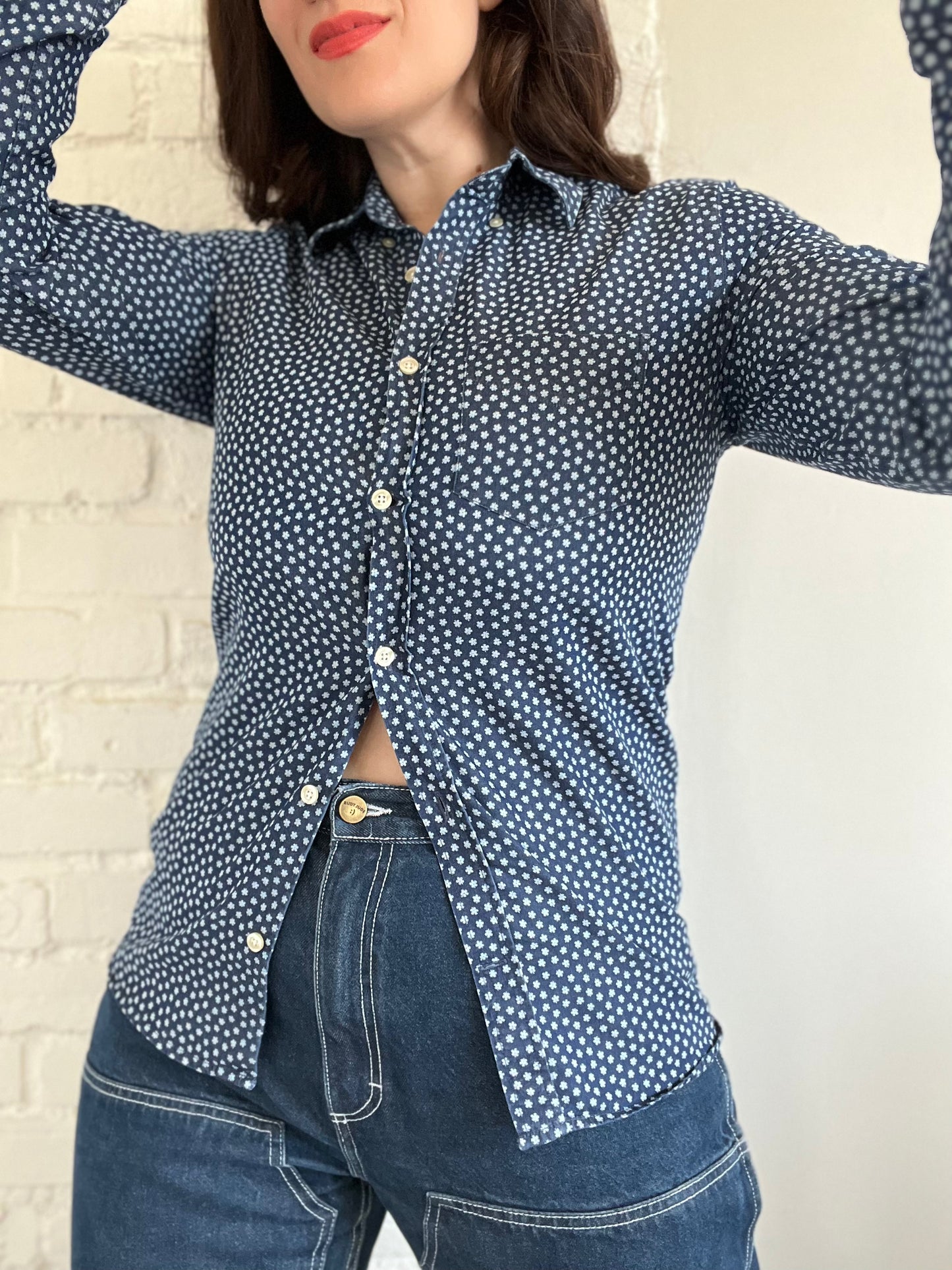 J Lindeberg Button-Up Floral Shirt - S