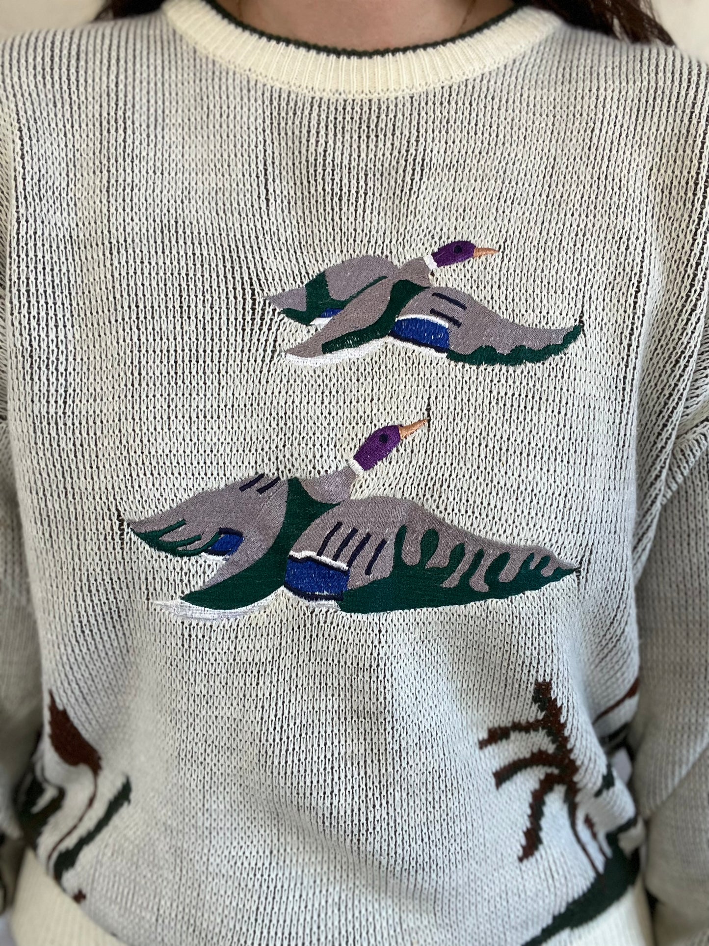 Flying Duck Knit Sweater - Size L/XL