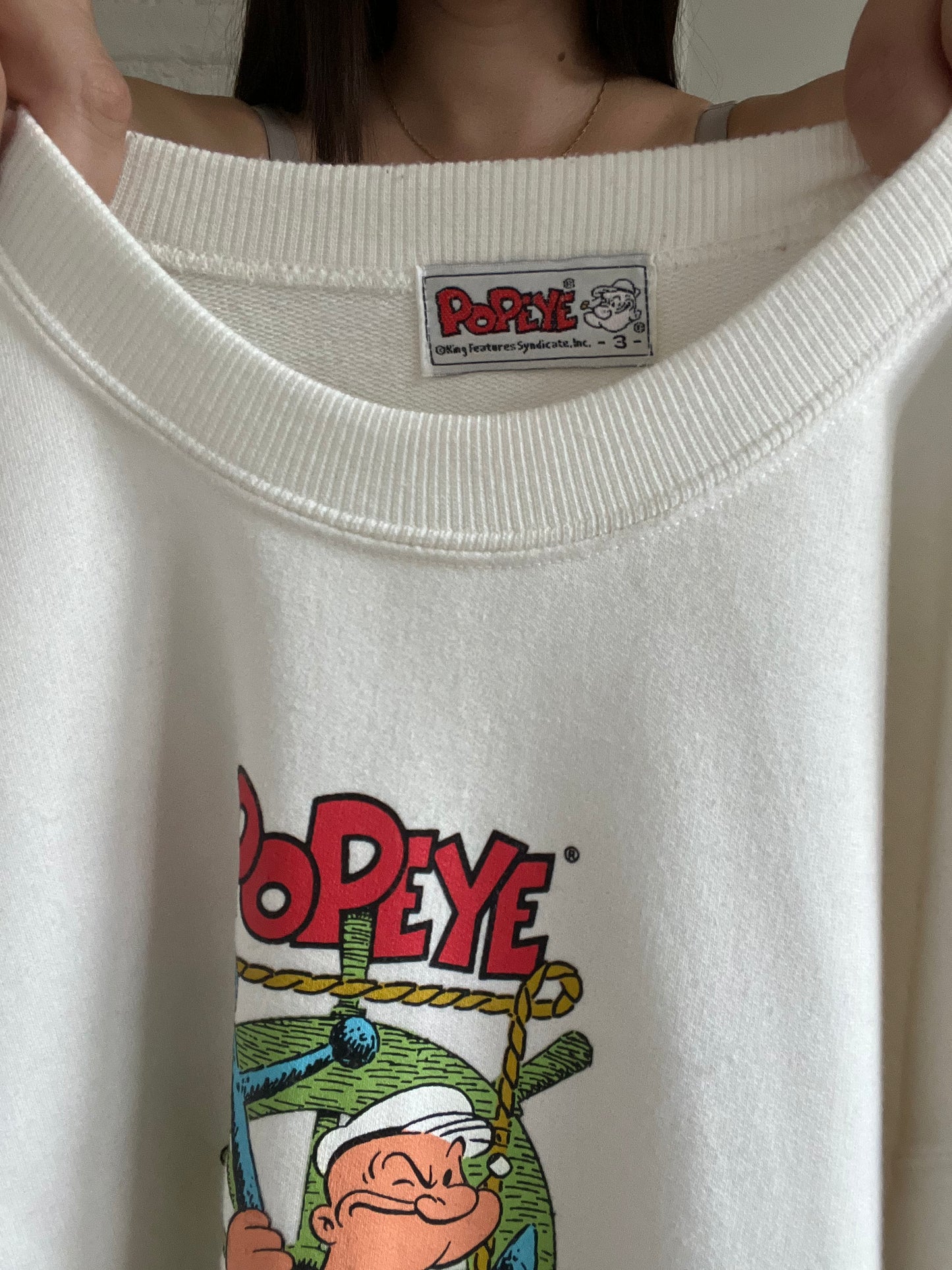 Vintage Popeye Crewneck Sweater - Size L