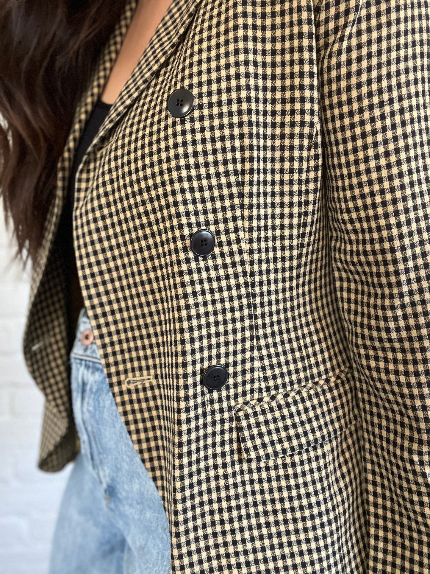 Vintage Holt Renfrew Gingham Blazer - Size 6