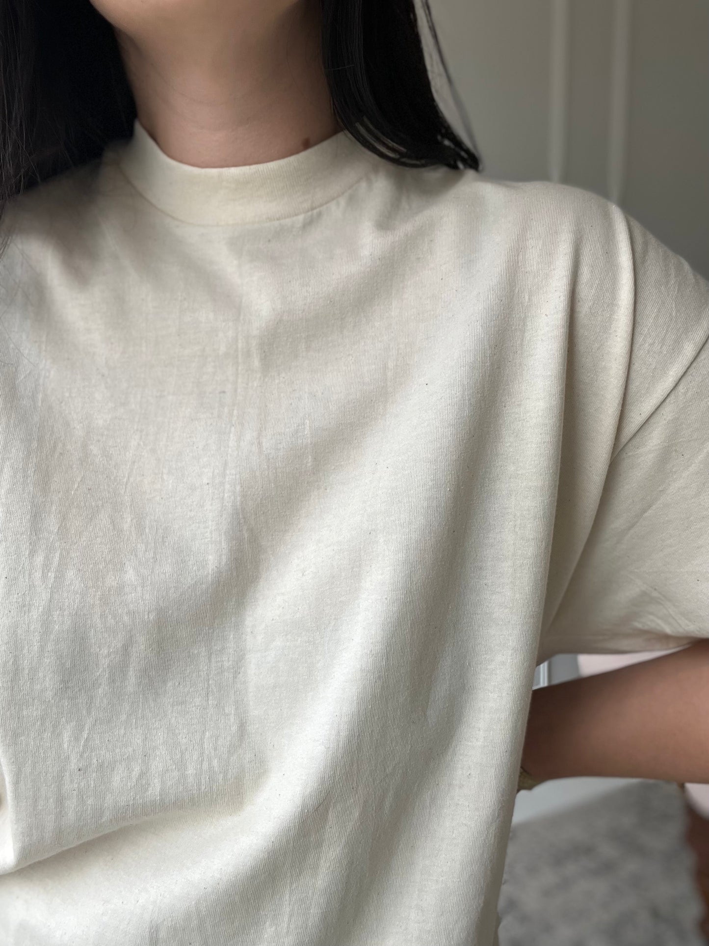 Vintage Beefy-T Hanes Oatmeal T-Shirt  - Size Mens XL