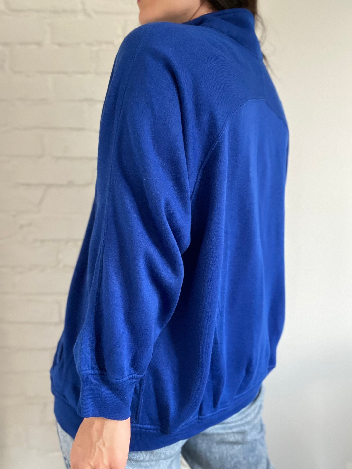 Royal Blue Vintage Quarter Zip - Size XL