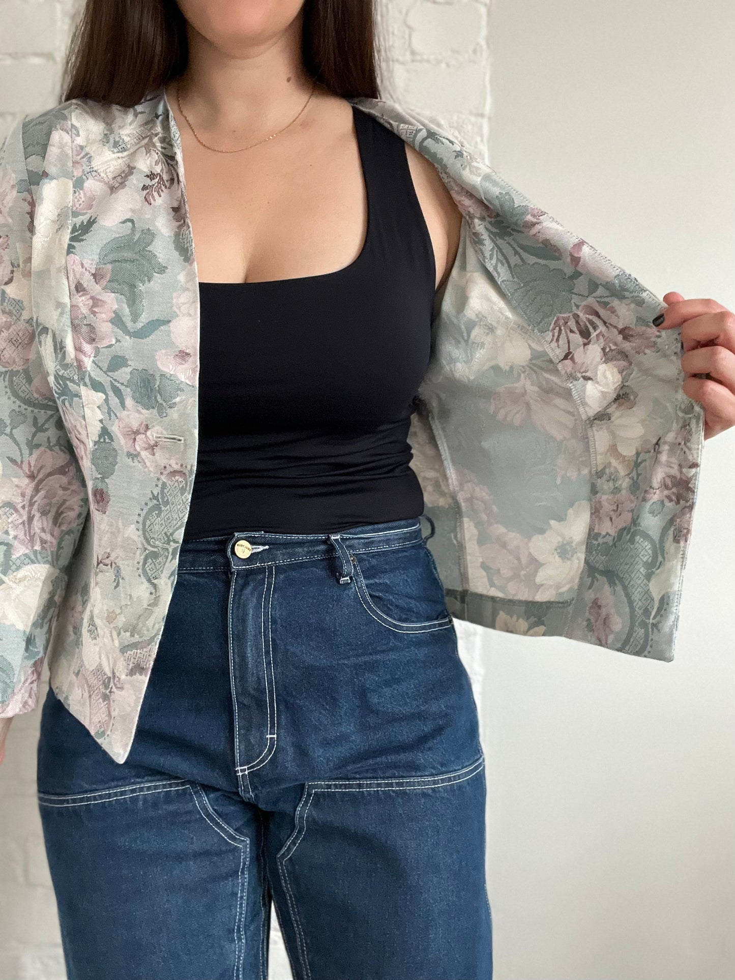Lightweight Floral Blazer - M