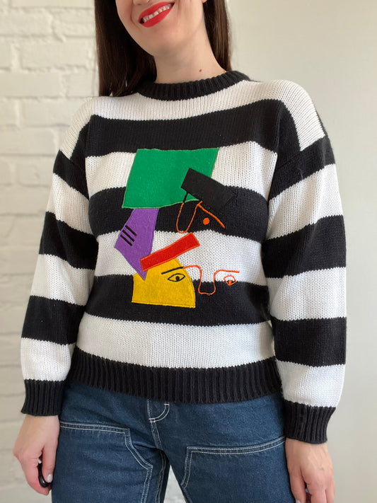 Picasso Inspired Knit Sweater - S/M