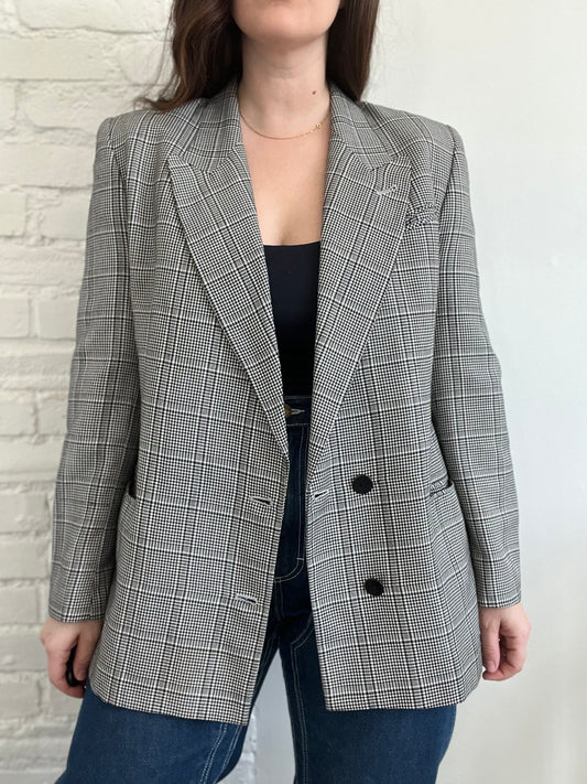 Small Houndstooth Vintage Blazer - L or 12