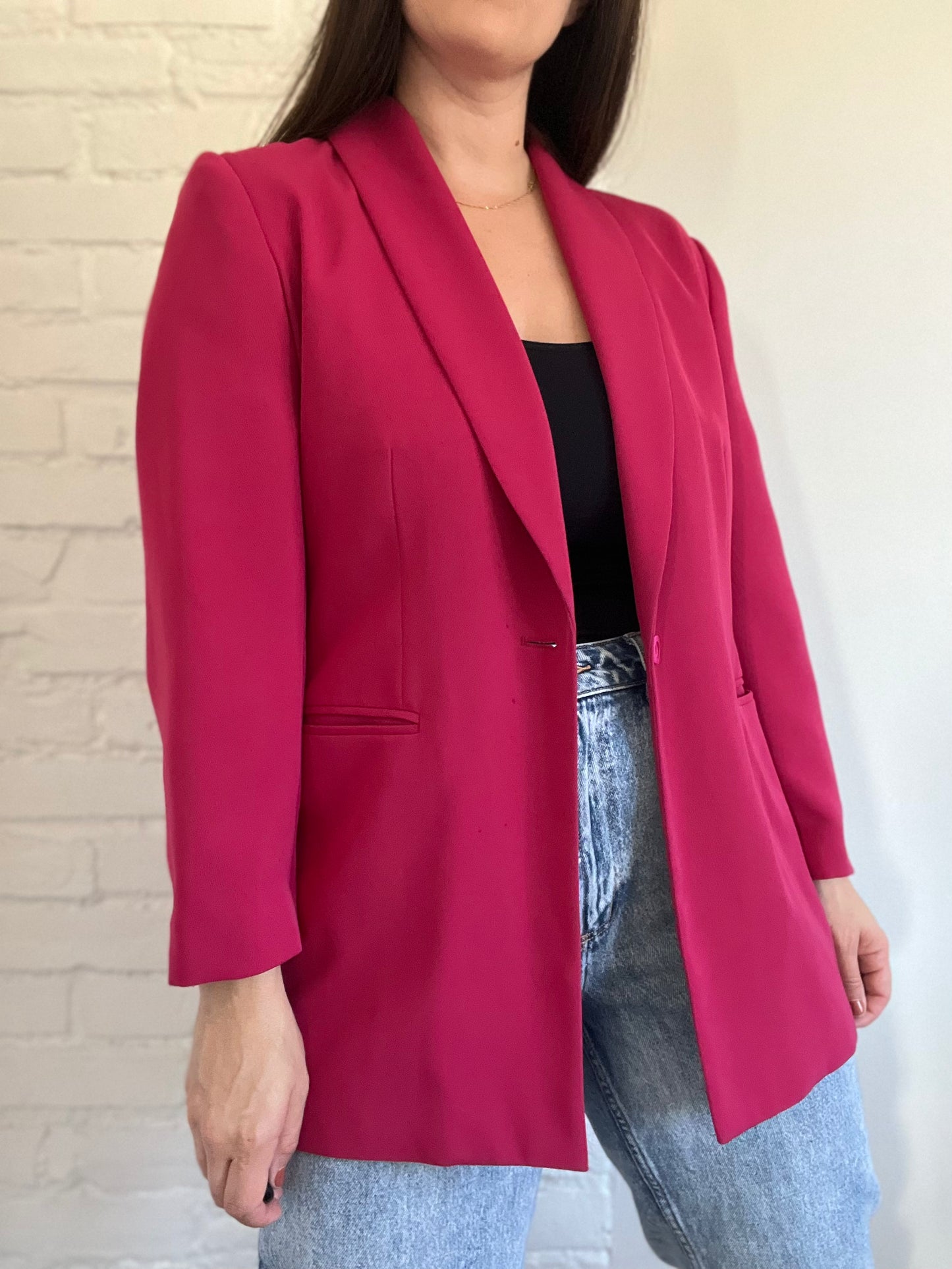 Relaxed Pink Blazer - Size L