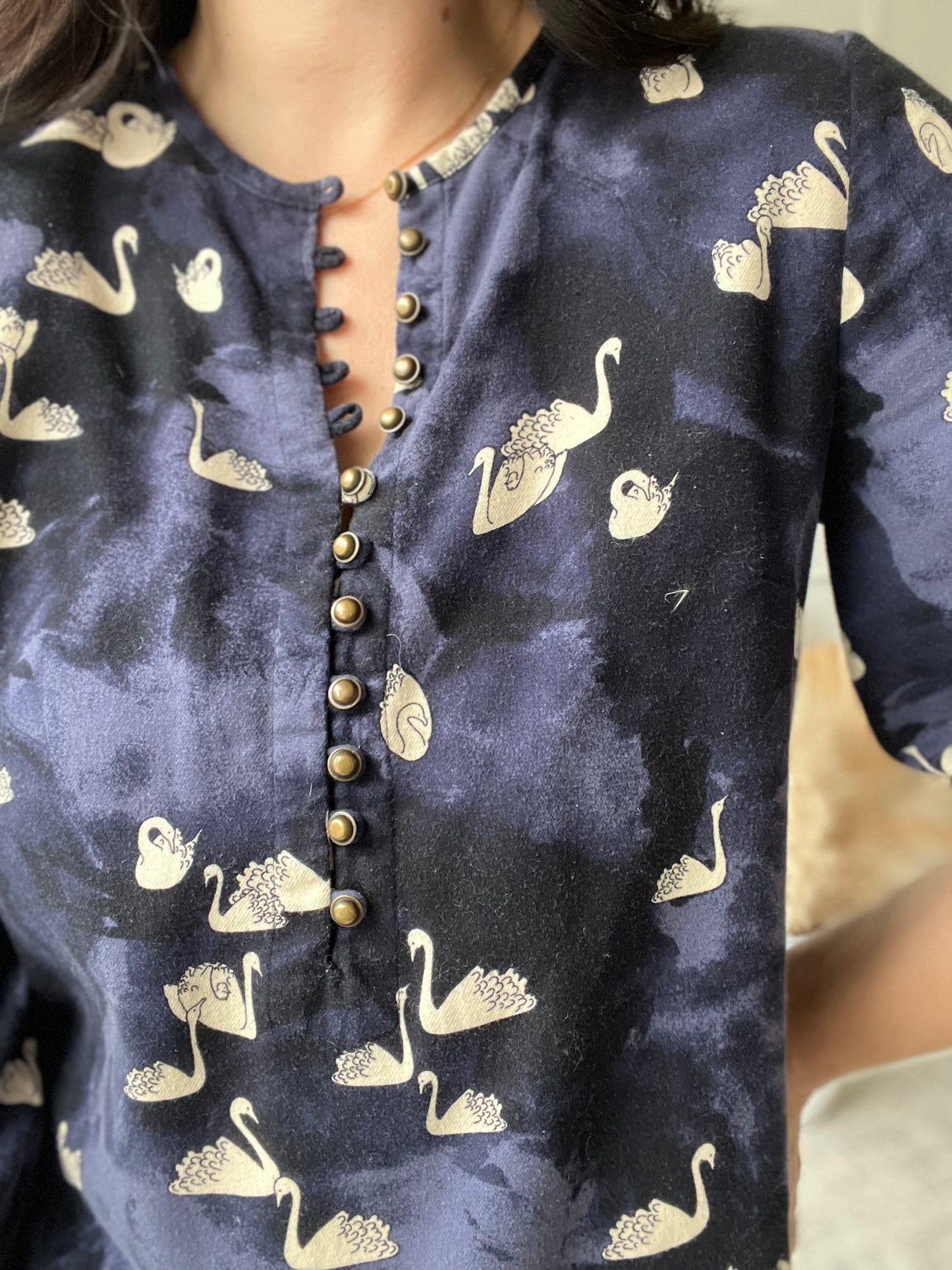 Bethesda Swan Flannel Shirt - Size M