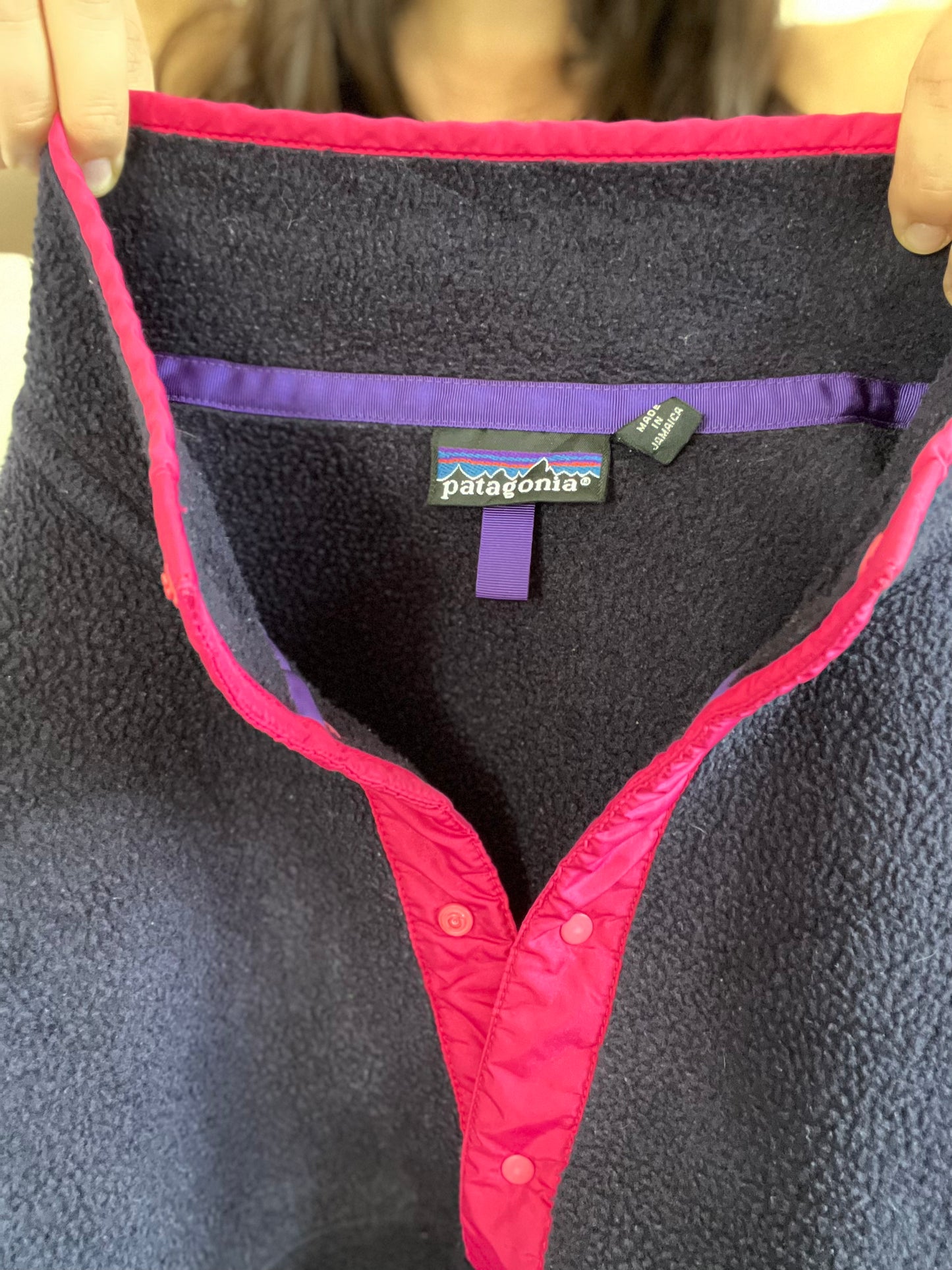 Vintage Patagonia Synchilla Black/Pink - Size L