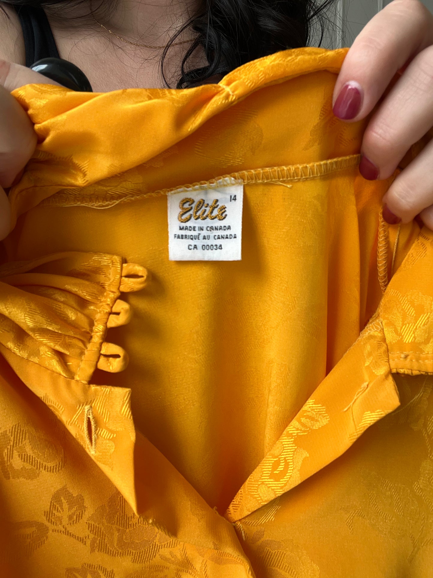 Mustard Vintage Blouse - Size M/L