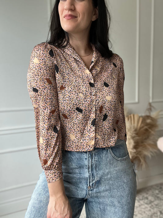 Confetti Crop Blouse - Size XS/S
