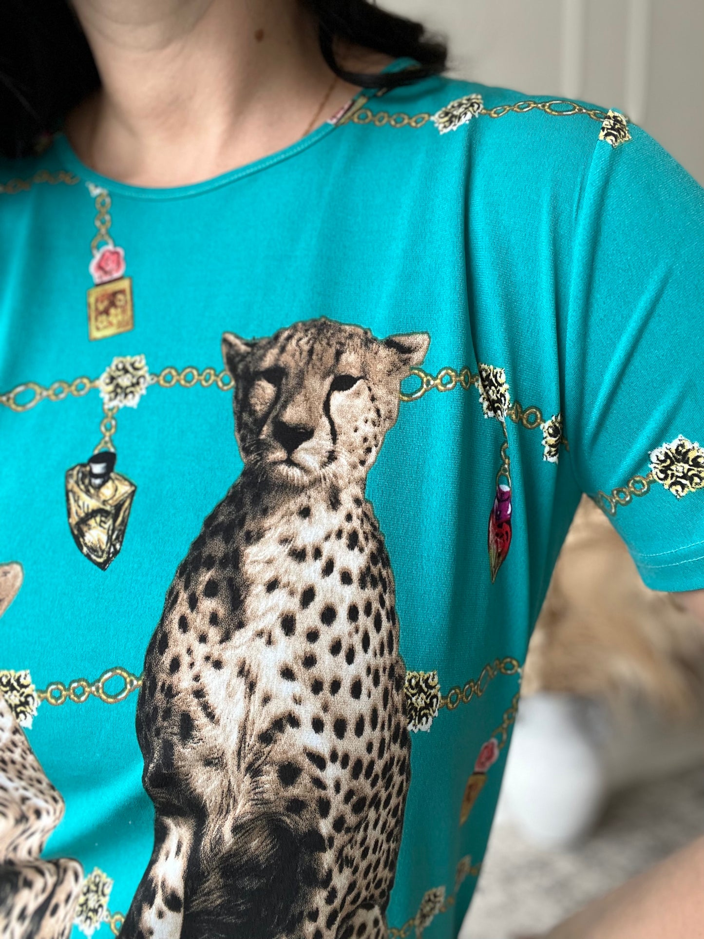 Cat Jewels Tee - Size S/M