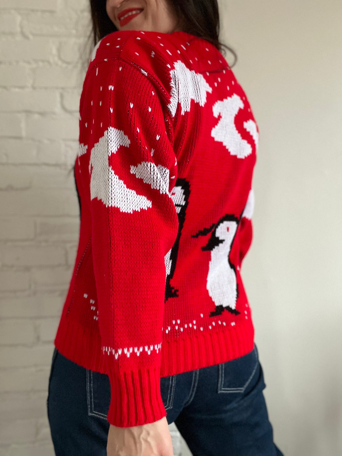 Penguins Knit Sweater - S/M