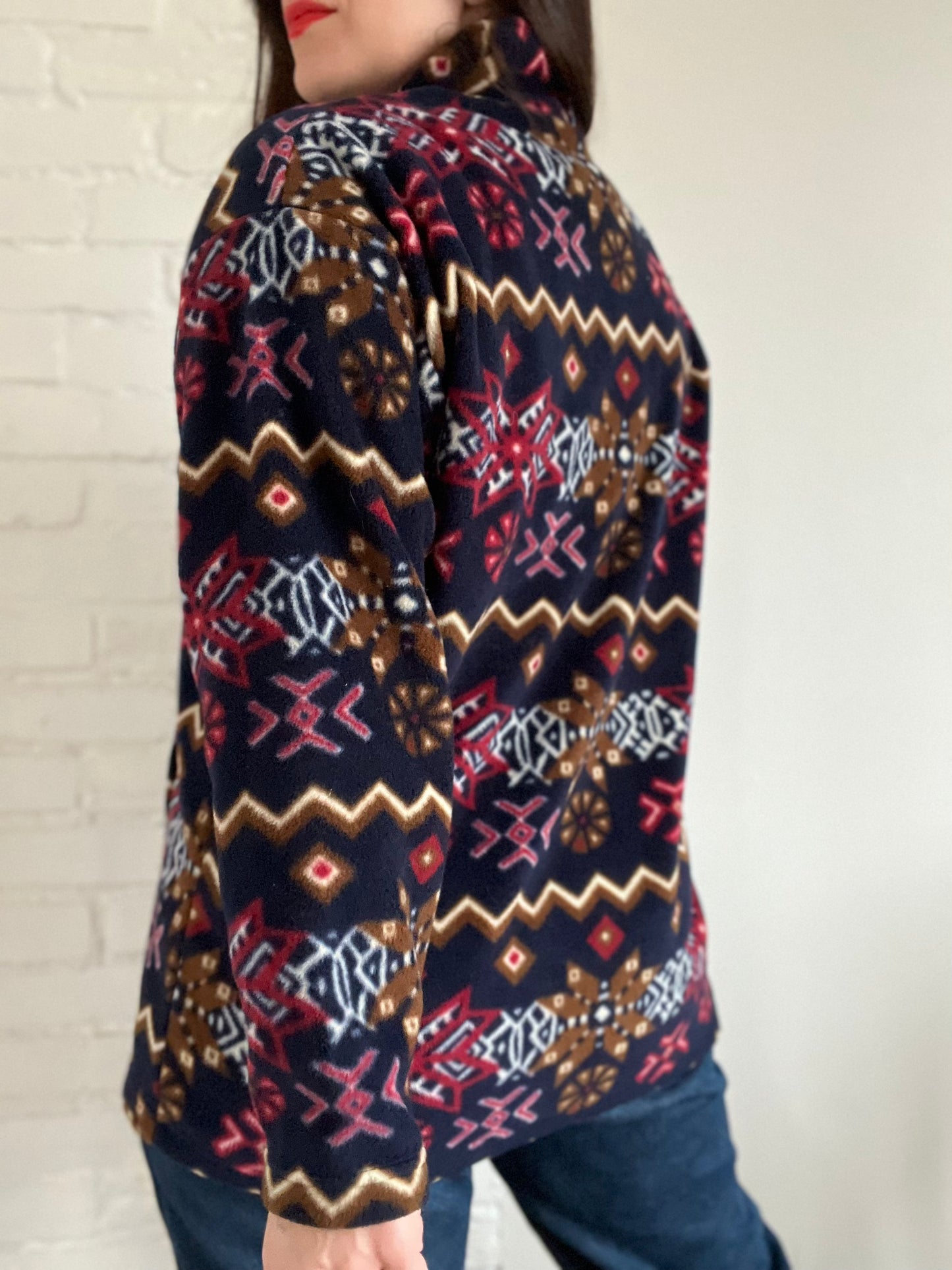 Snowflake Fleece Quarter Zip - L