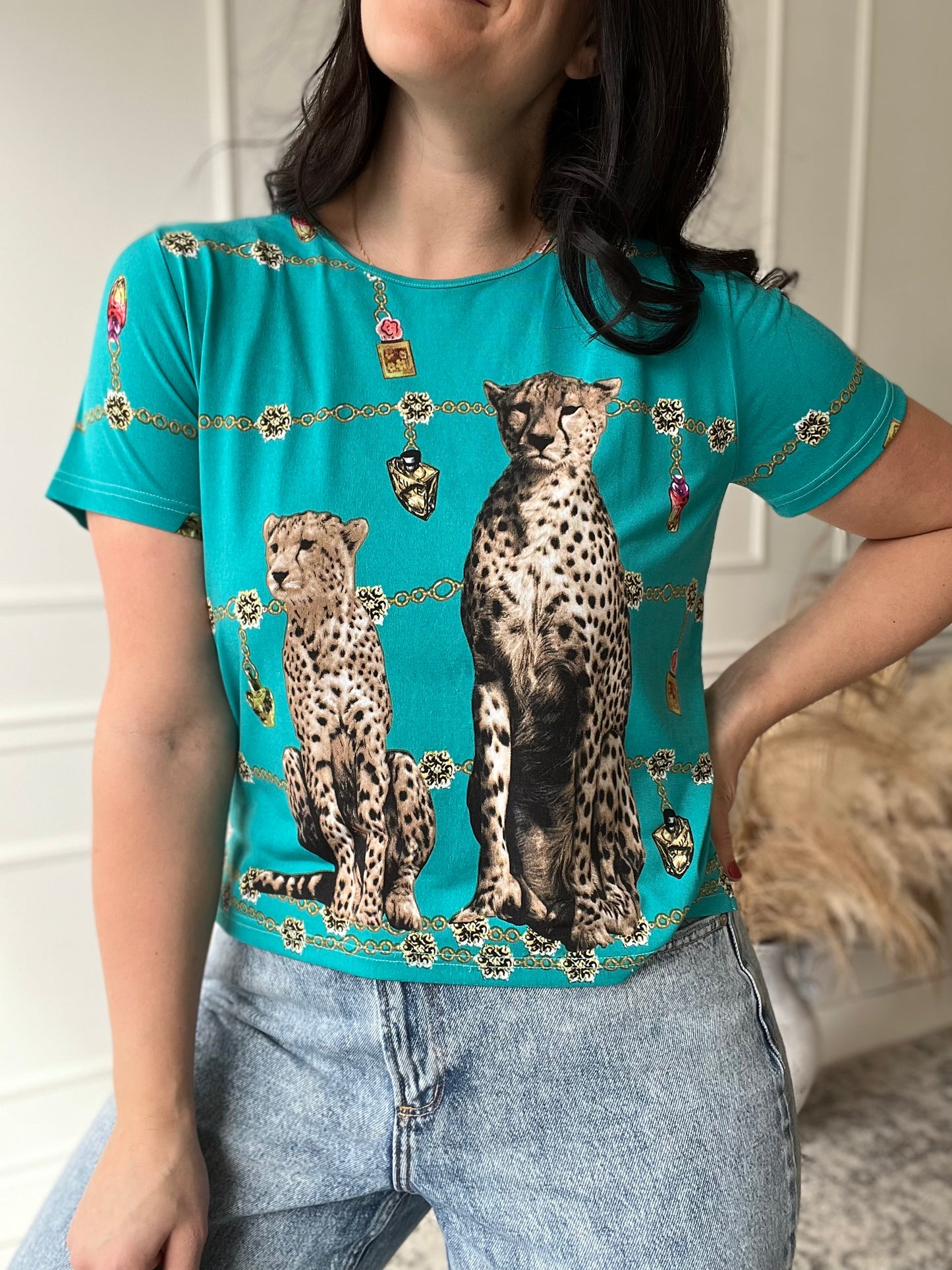 Cat Jewels Tee - Size S/M