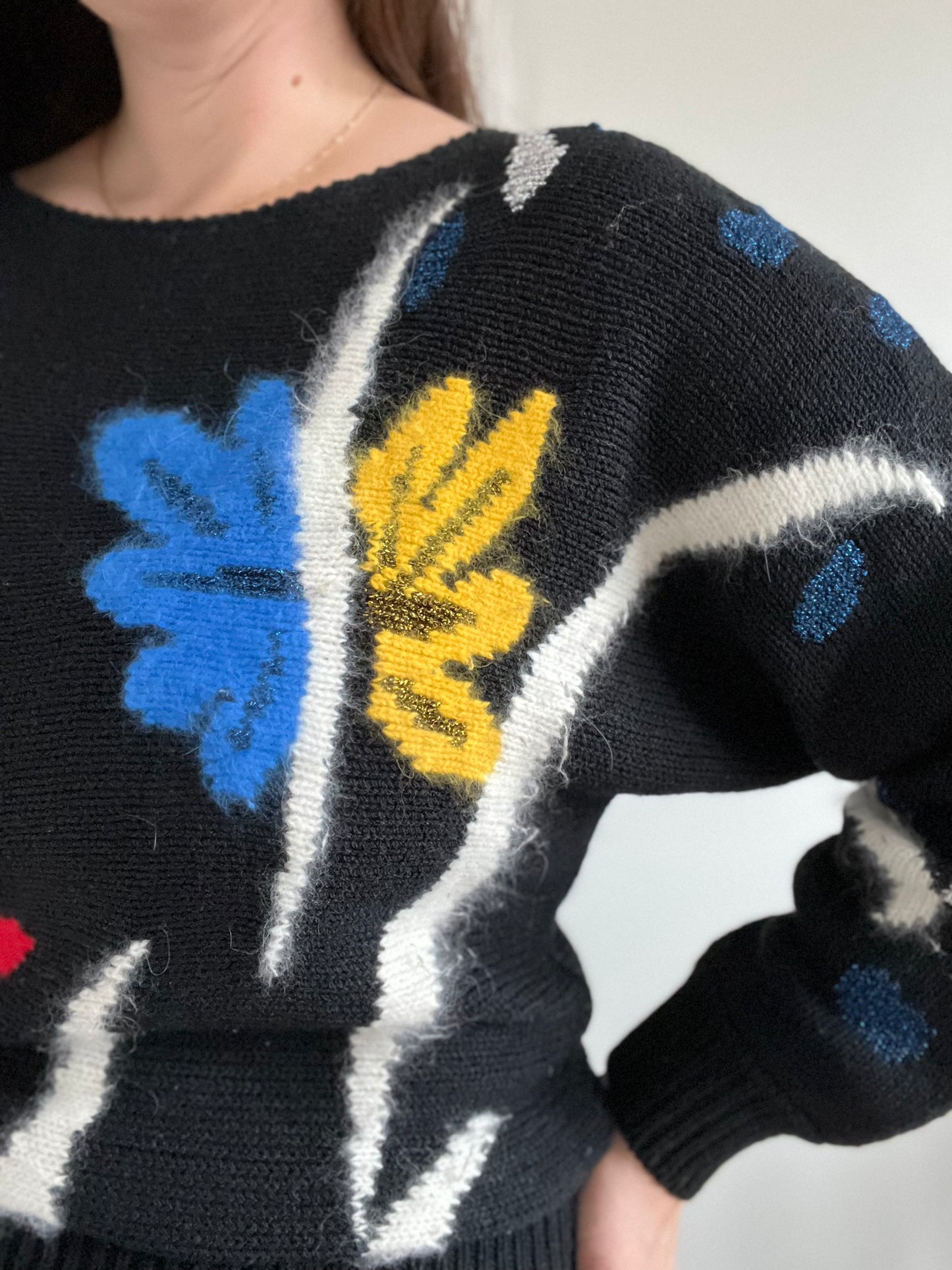 Colourful Festive Sweater - S