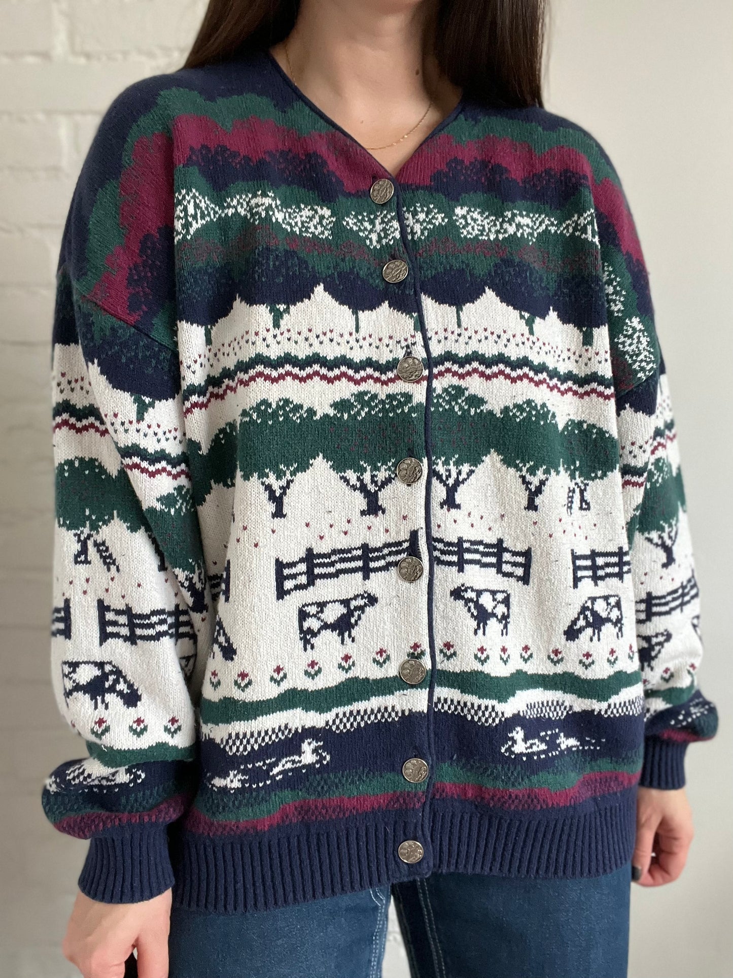 Vintage Northern Reflections Farm Knit - XL