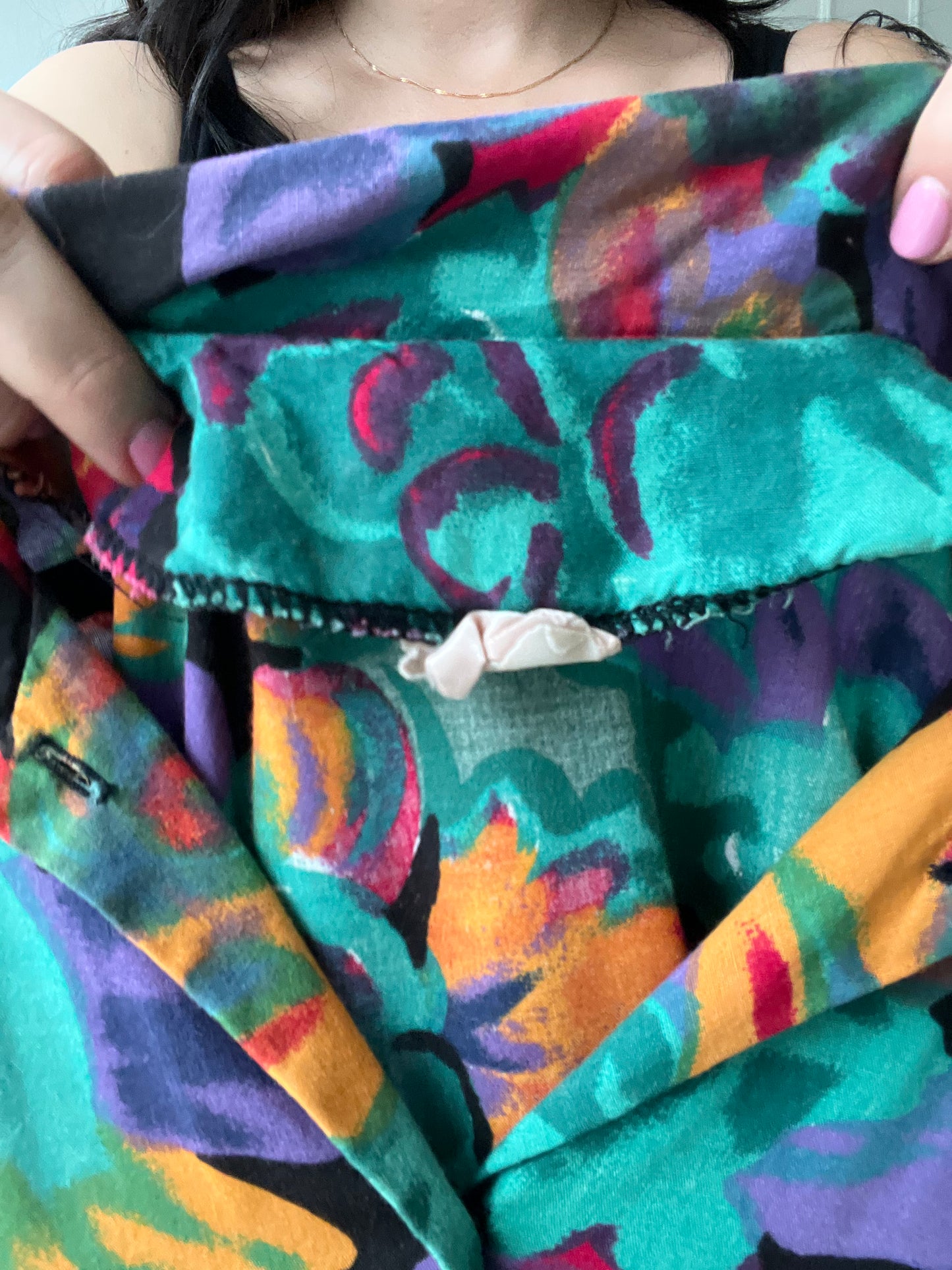 Watermark Floral Bold Blouse - Size XL