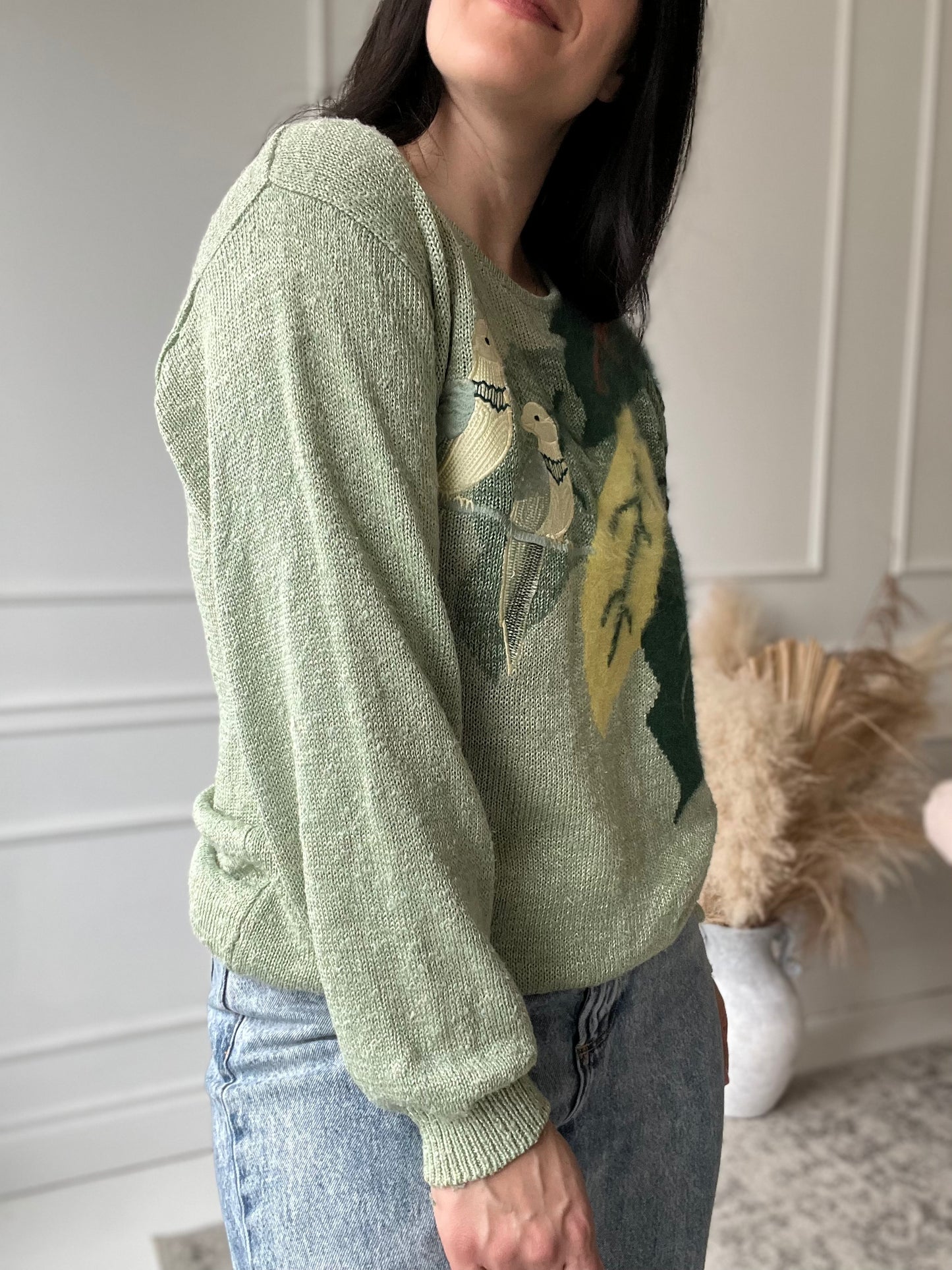 Sage Green Birds - Size L/XL