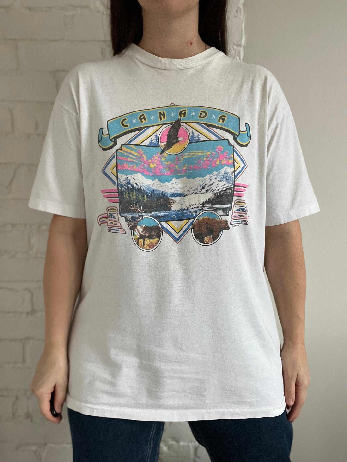 Vintage Iconic Canada T-Shirt - Mens L