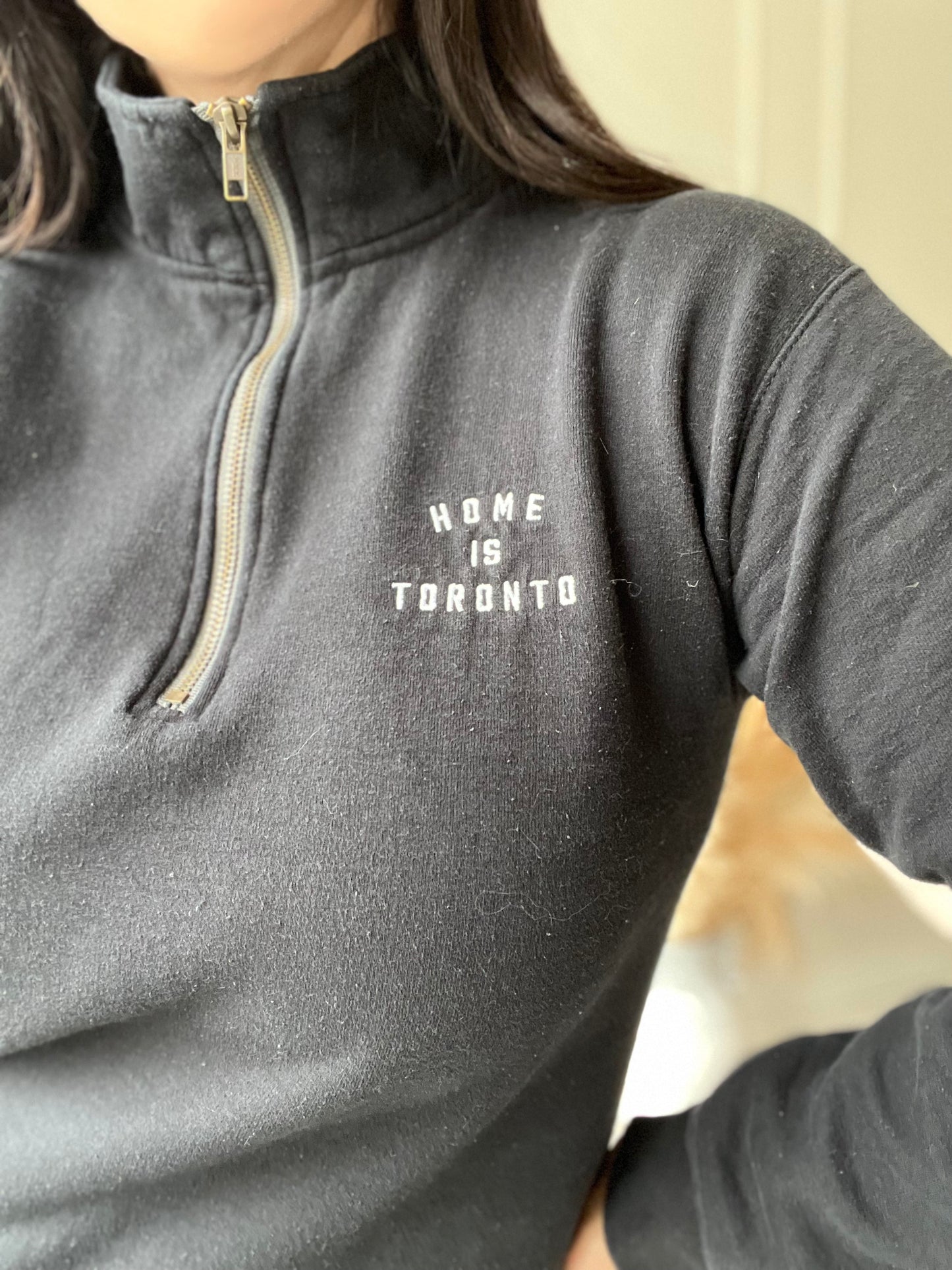 Home Is Toronto Crescent 1/4 Zip  - Size XS