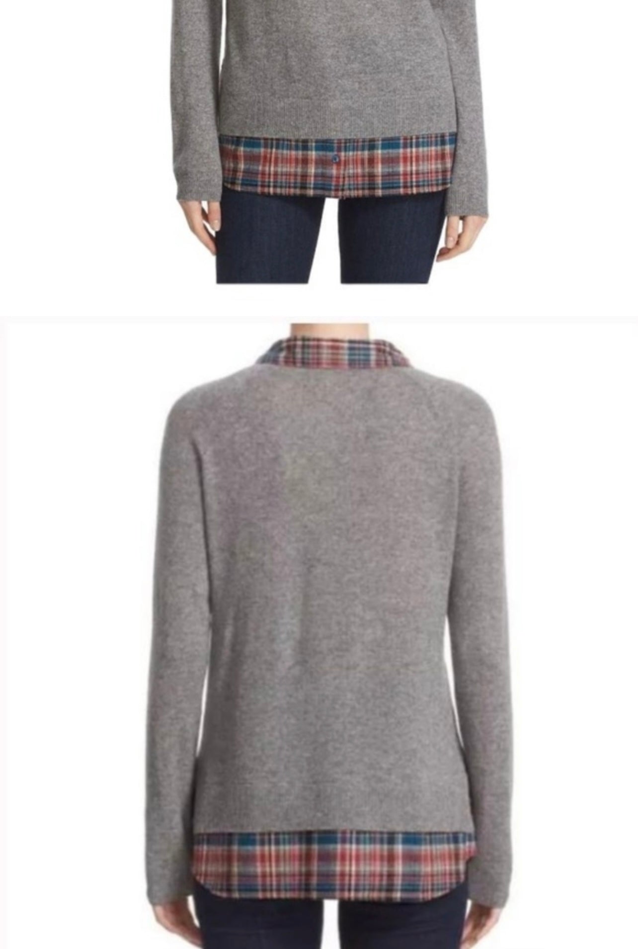 Cashmere Plaid Sweater - S
