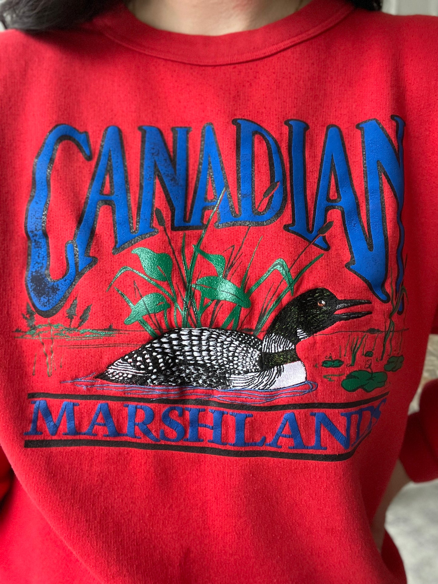 Canadian Marshlands Loon Sweater - Size L/XL