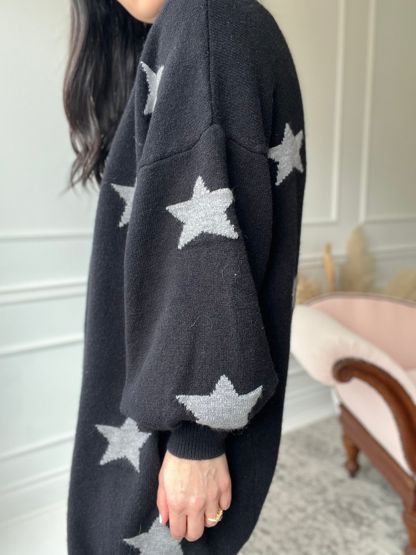 Large Chunky Star Cardigan - Size L/XL