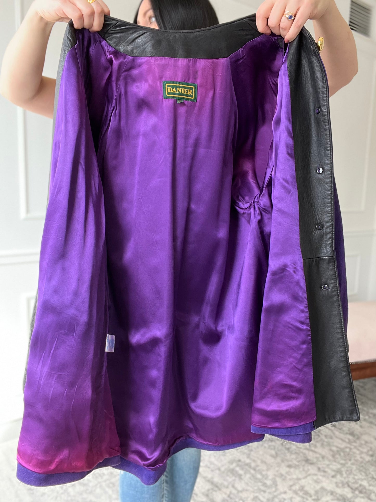 Vintage Danier Leather Purple Jacket - Size L