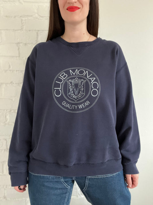 Vintage Club Monaco Heritage Crest Sweater - Mens L