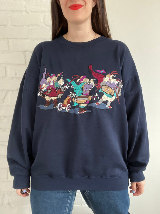 Golfing Dogs Vintage Sweater - XL