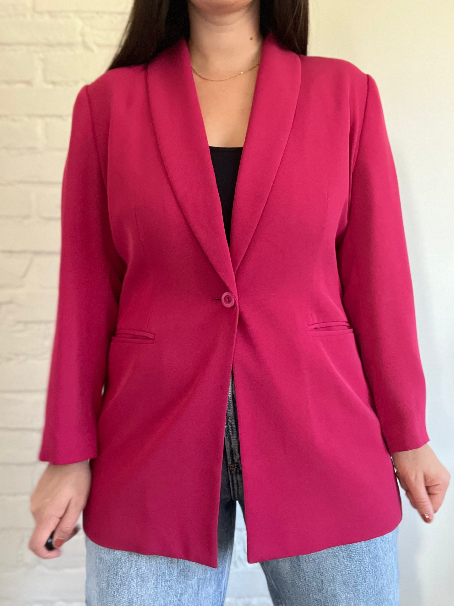 Relaxed Pink Blazer - Size L