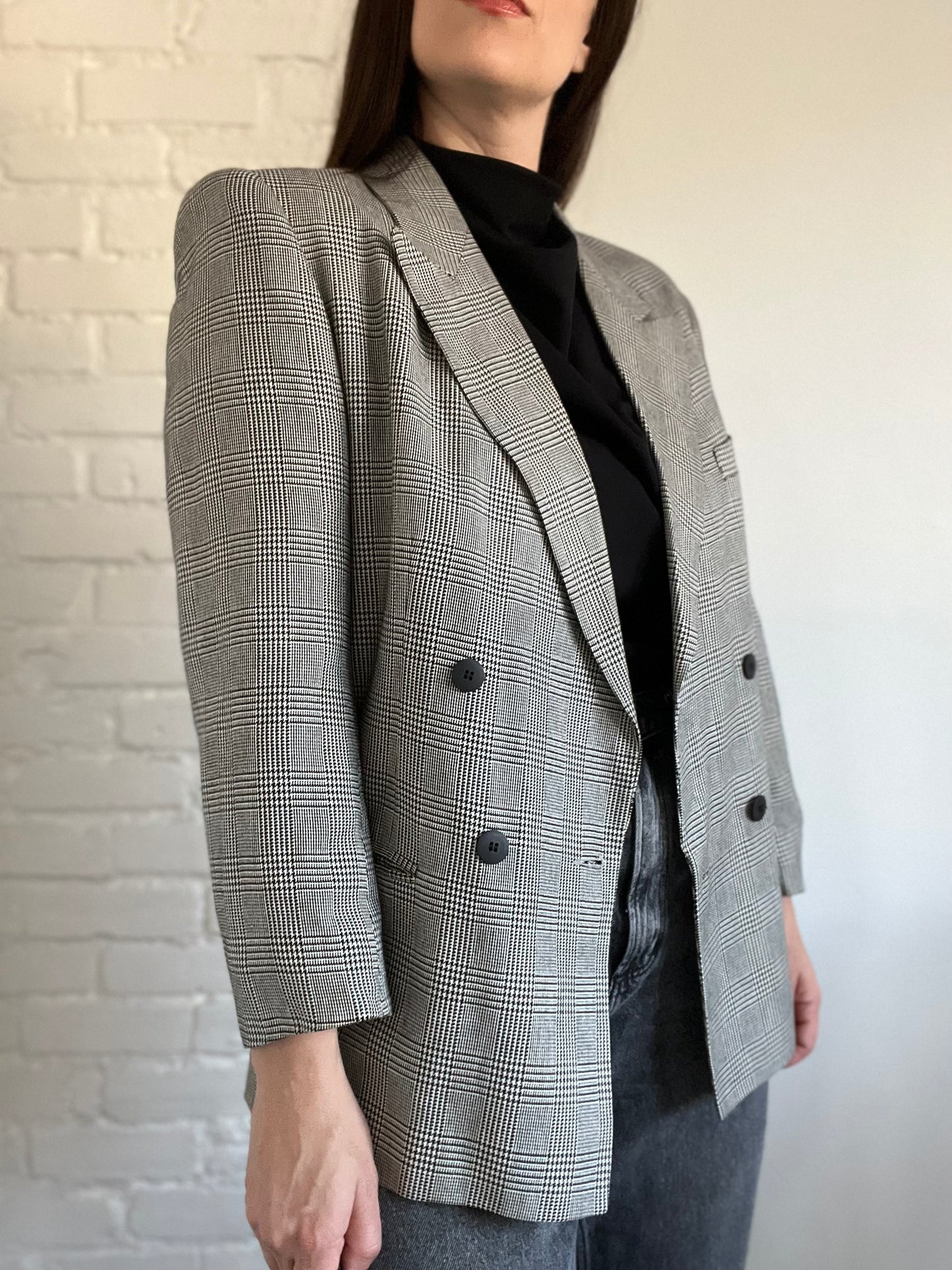 Striking Houndstooth Blazer - Size L
